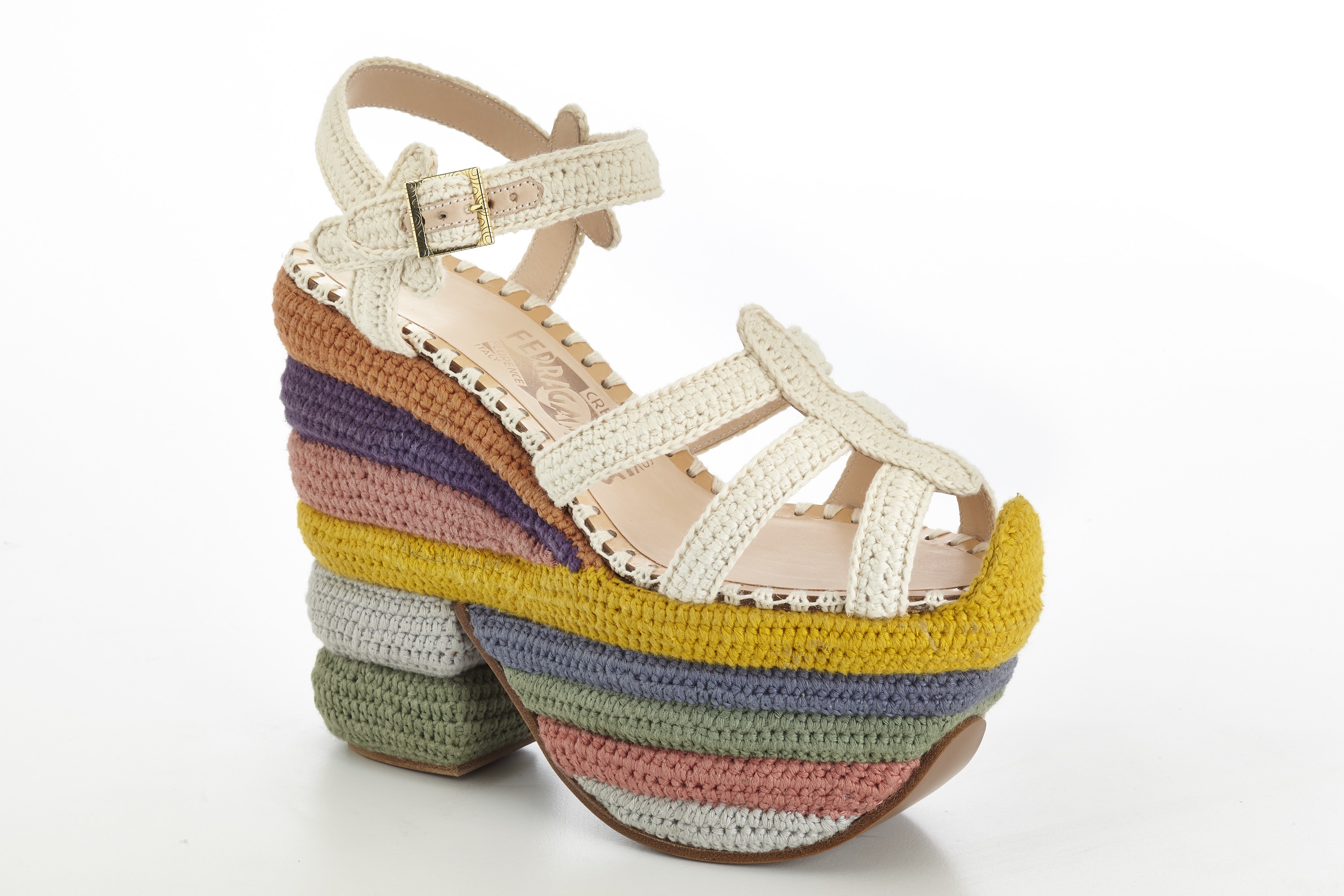 Ferragamo rainbow wedge judy hot sale garland