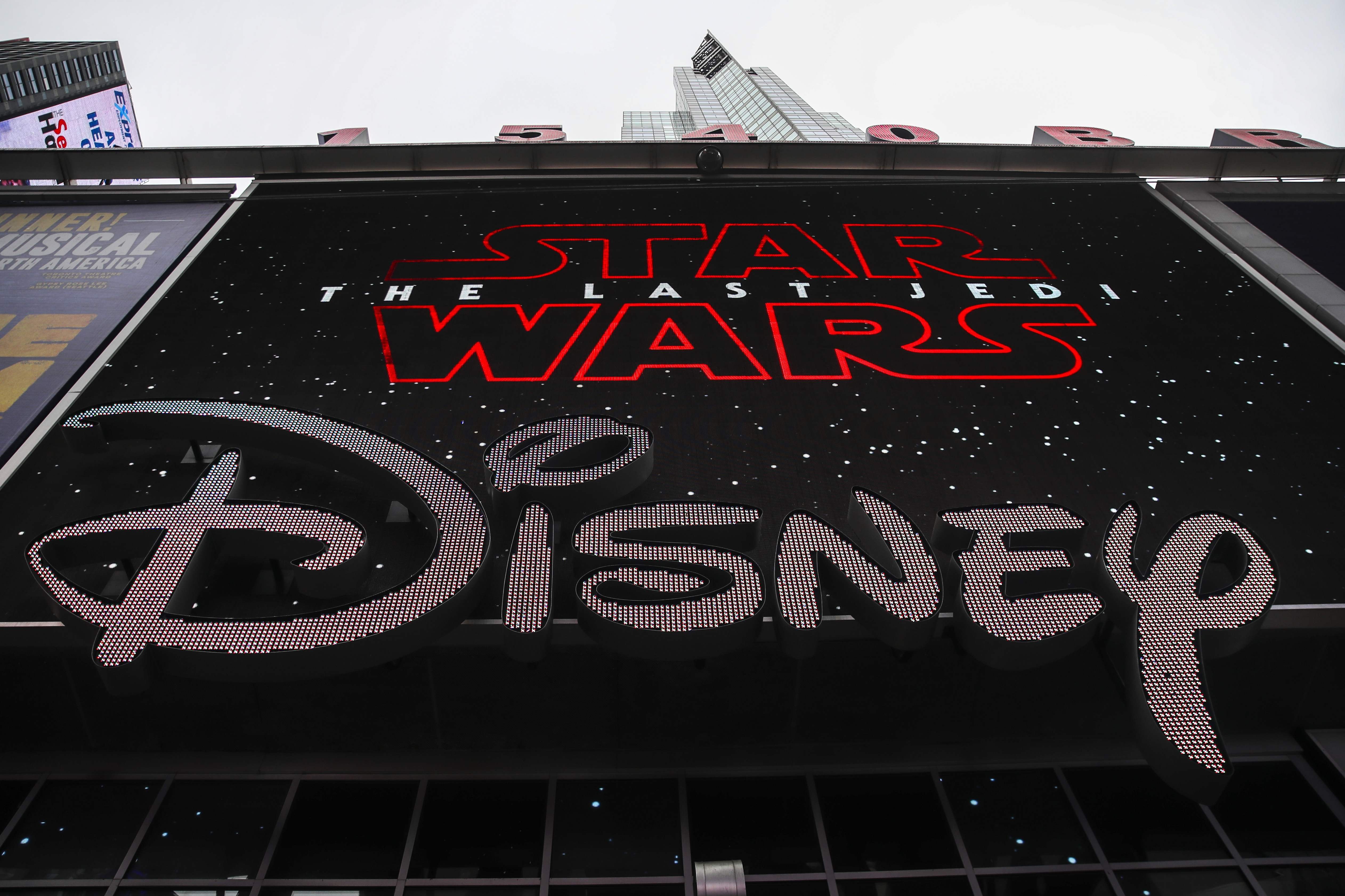 The Disney store in New York’s Times Square in December. Photo: Getty Images North America via AFP