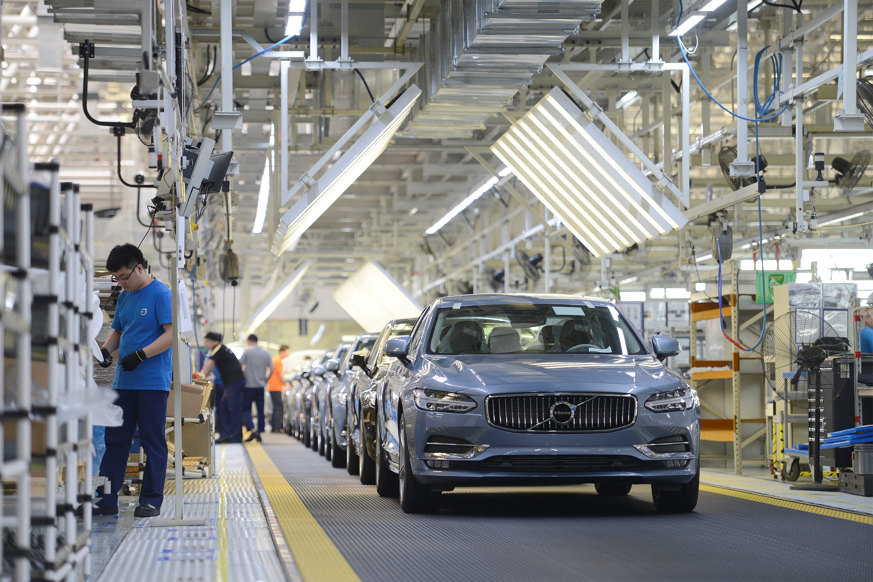 The Volvo Car manufacturing plant in Daqing, in China’s Heilongjiang province. China produced 21 per cent of Volvo cars in 2017. Photo: Reuters
