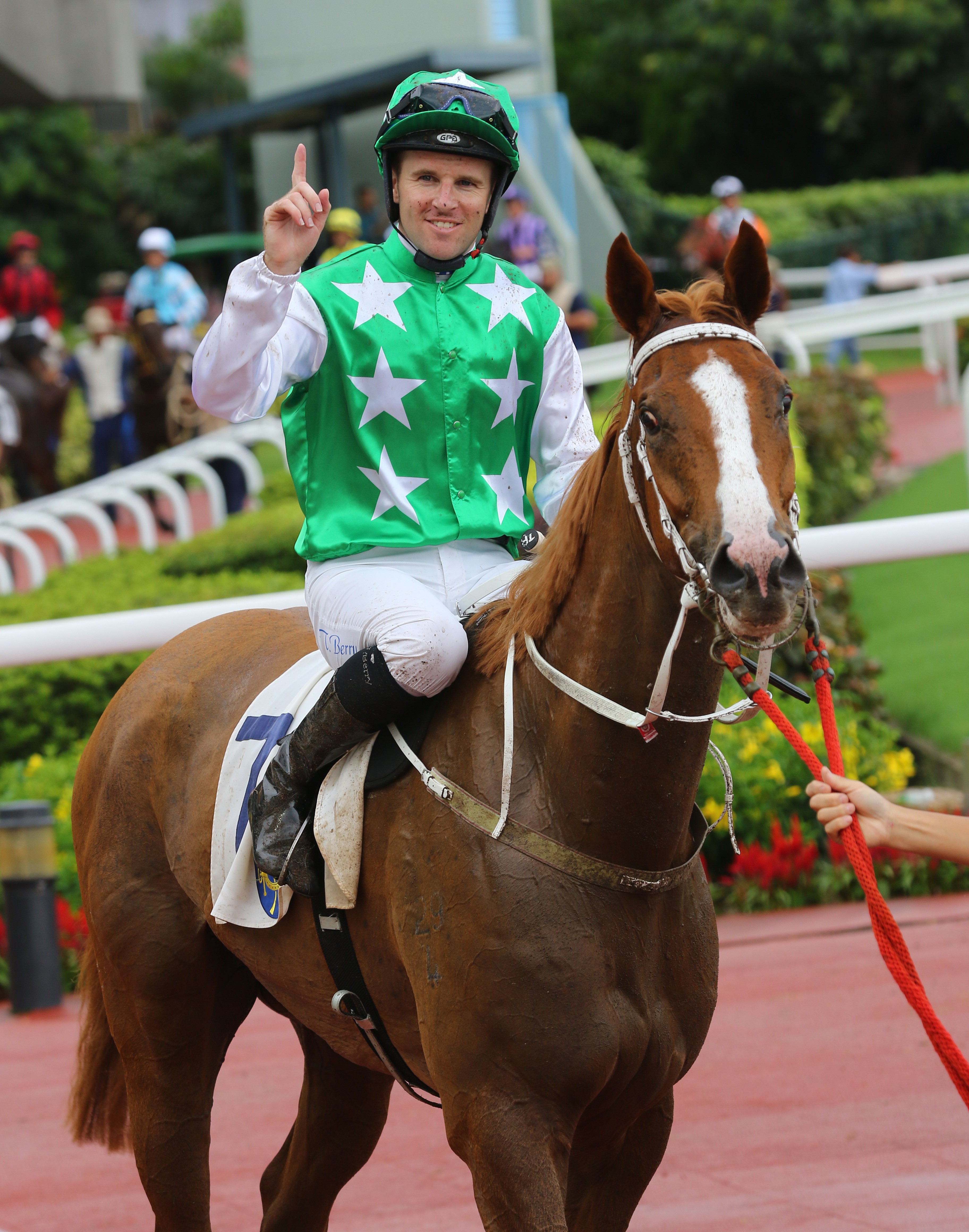Tommy Berry returns to scale after Pakistan Friend’s debut victory. Photos: Kenneth Chan