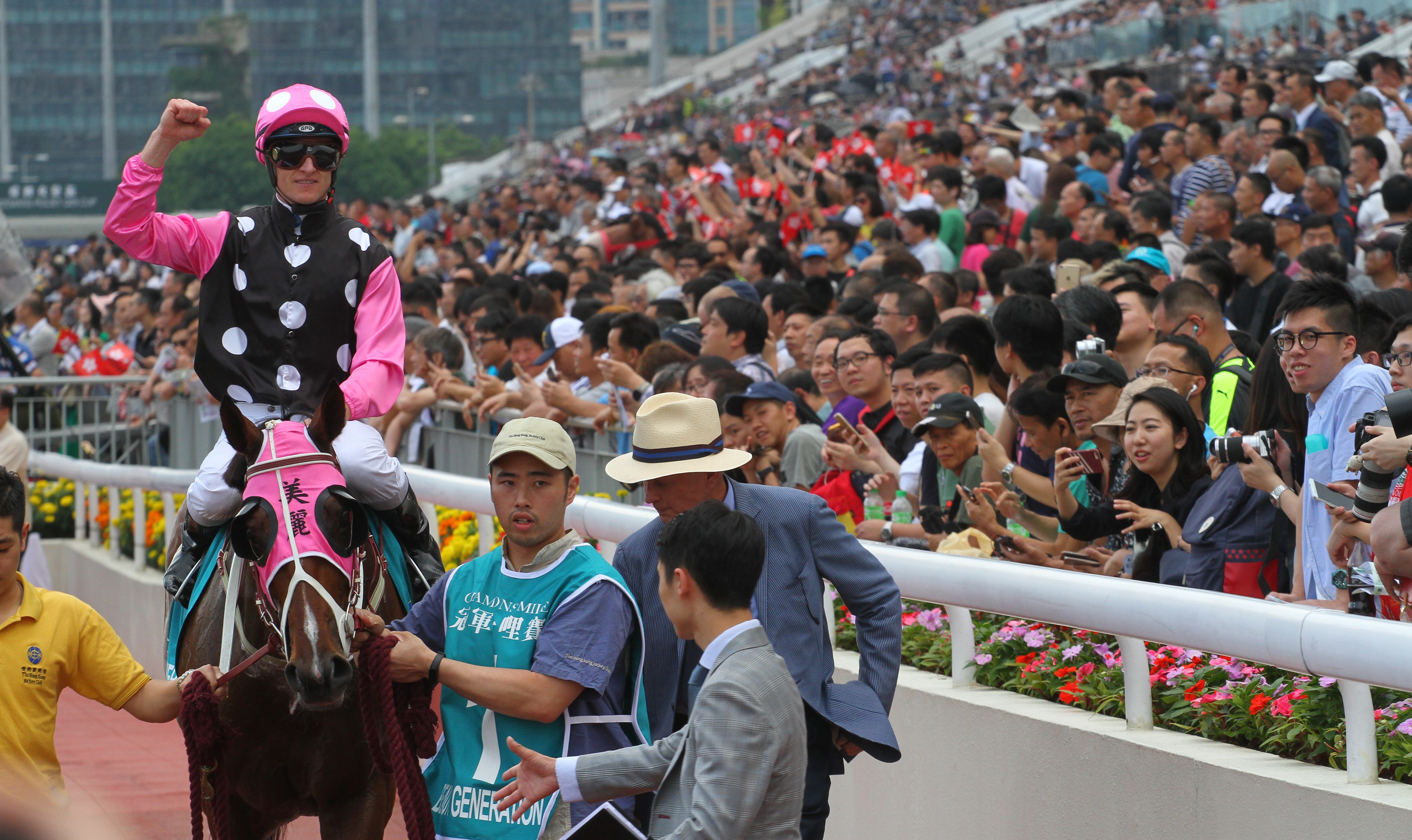 Beauty Generation returns after winning the Champions Mile. Photos: Kenneth Chan