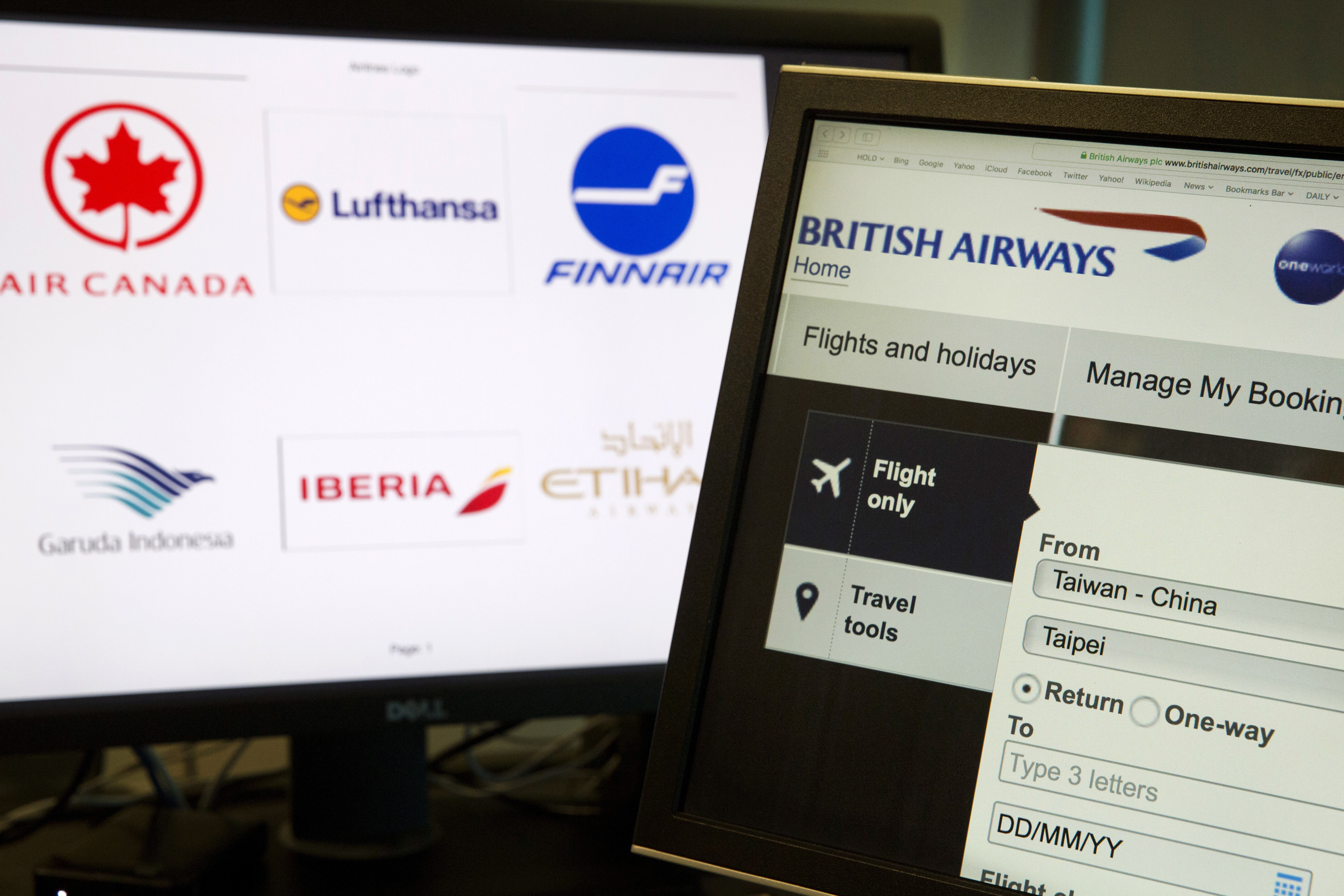 China’s civil aviation authority in April asked 44 foreign airlines to remove wording suggesting Taiwan, Hong Kong and Macau were countries independent from China. Photo: AP