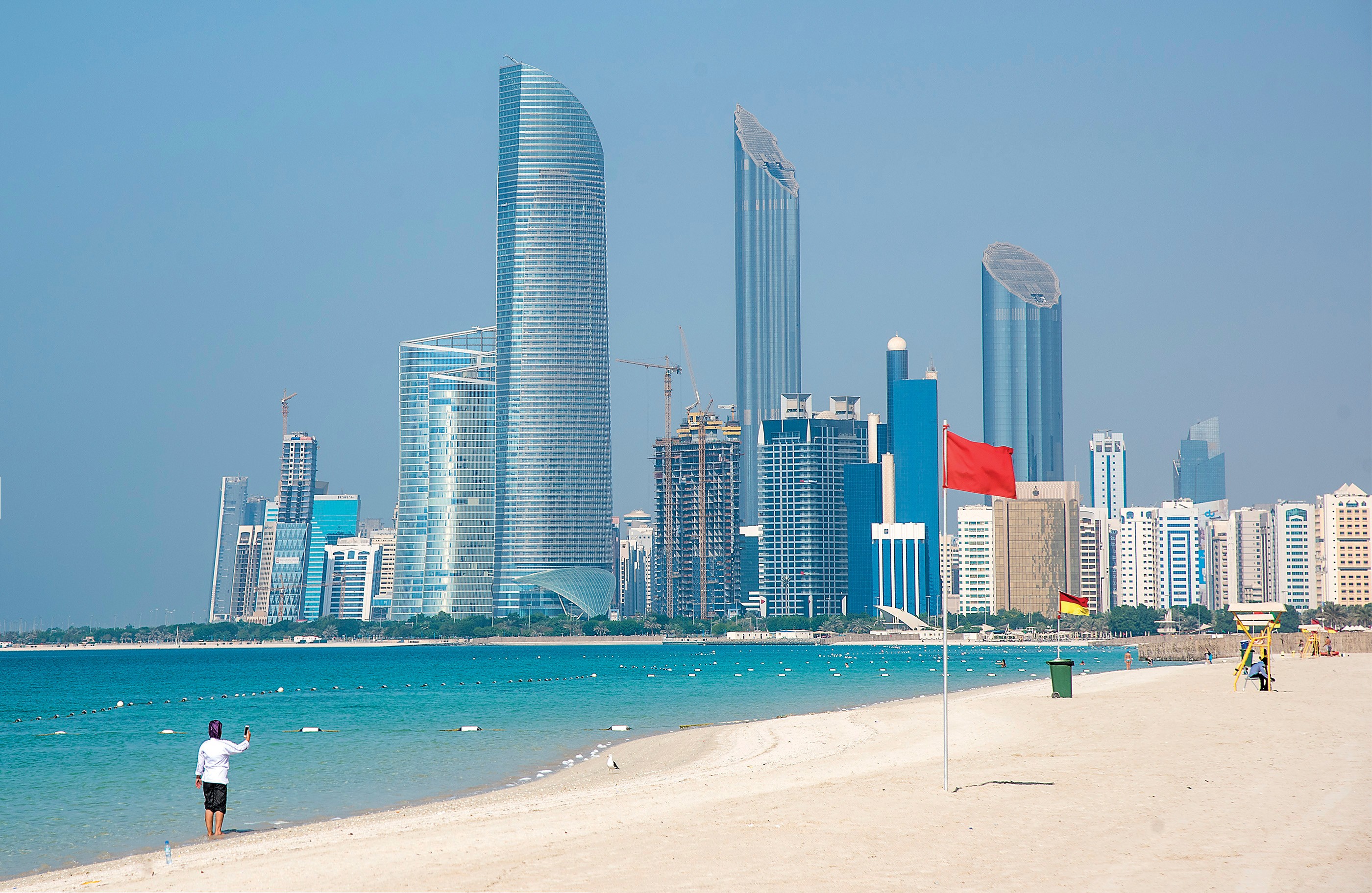The waterfront skyline of Abu Dhabi, capital of the UAE. Photo: Tim Pile
