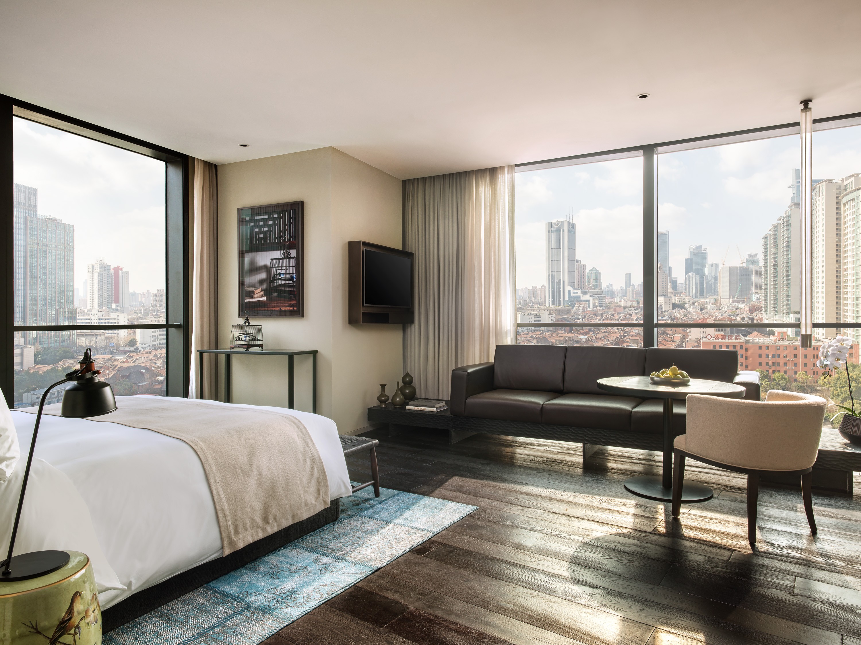 A room at The Middle House in Shanghai, a new hotel that has already become a home for the city’s hip and happening.