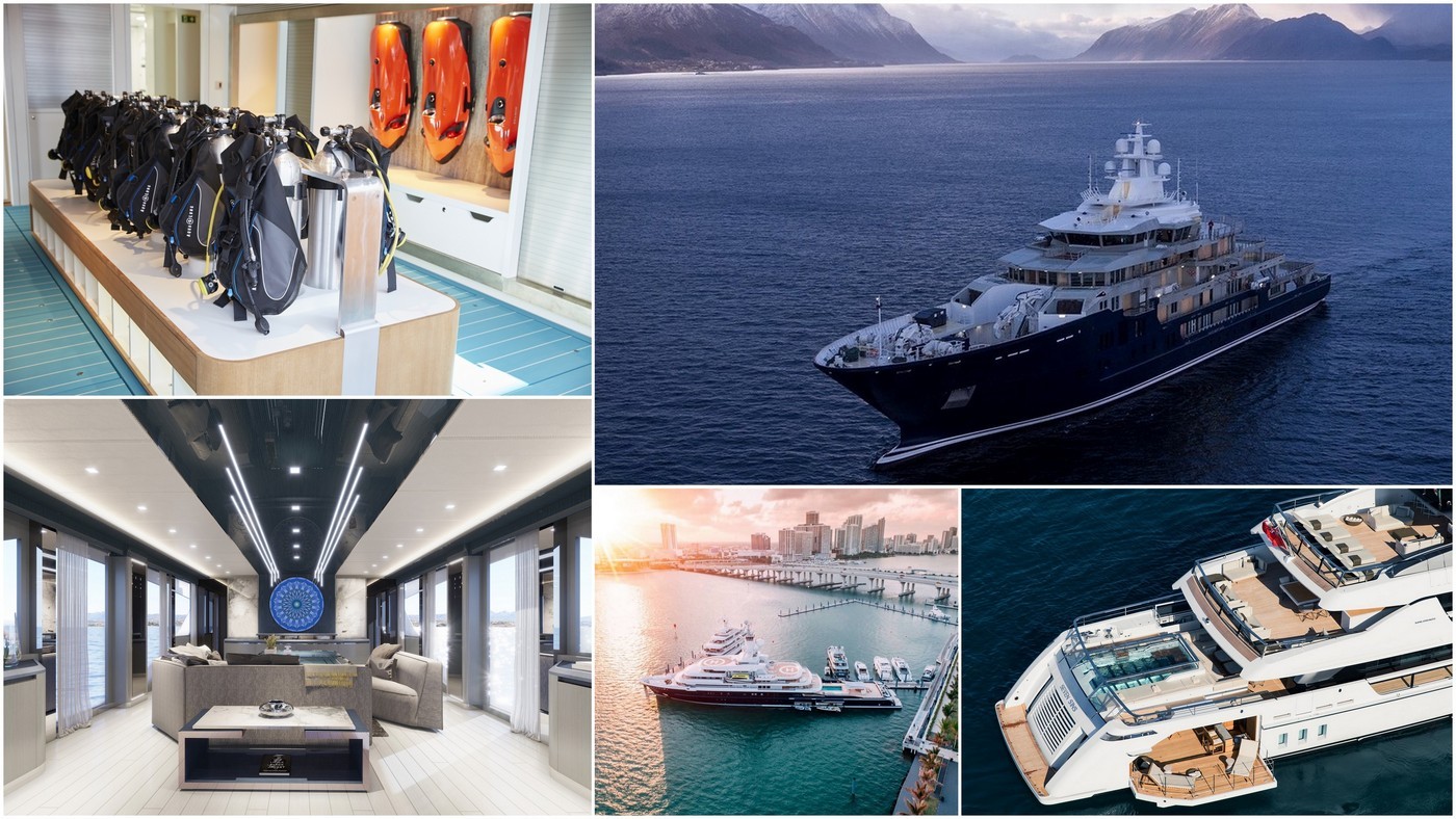 Unique features on superyachts include dive centres, glass swimming pools, and Swarovski decorated interiors. Photo: Luxurylaunches