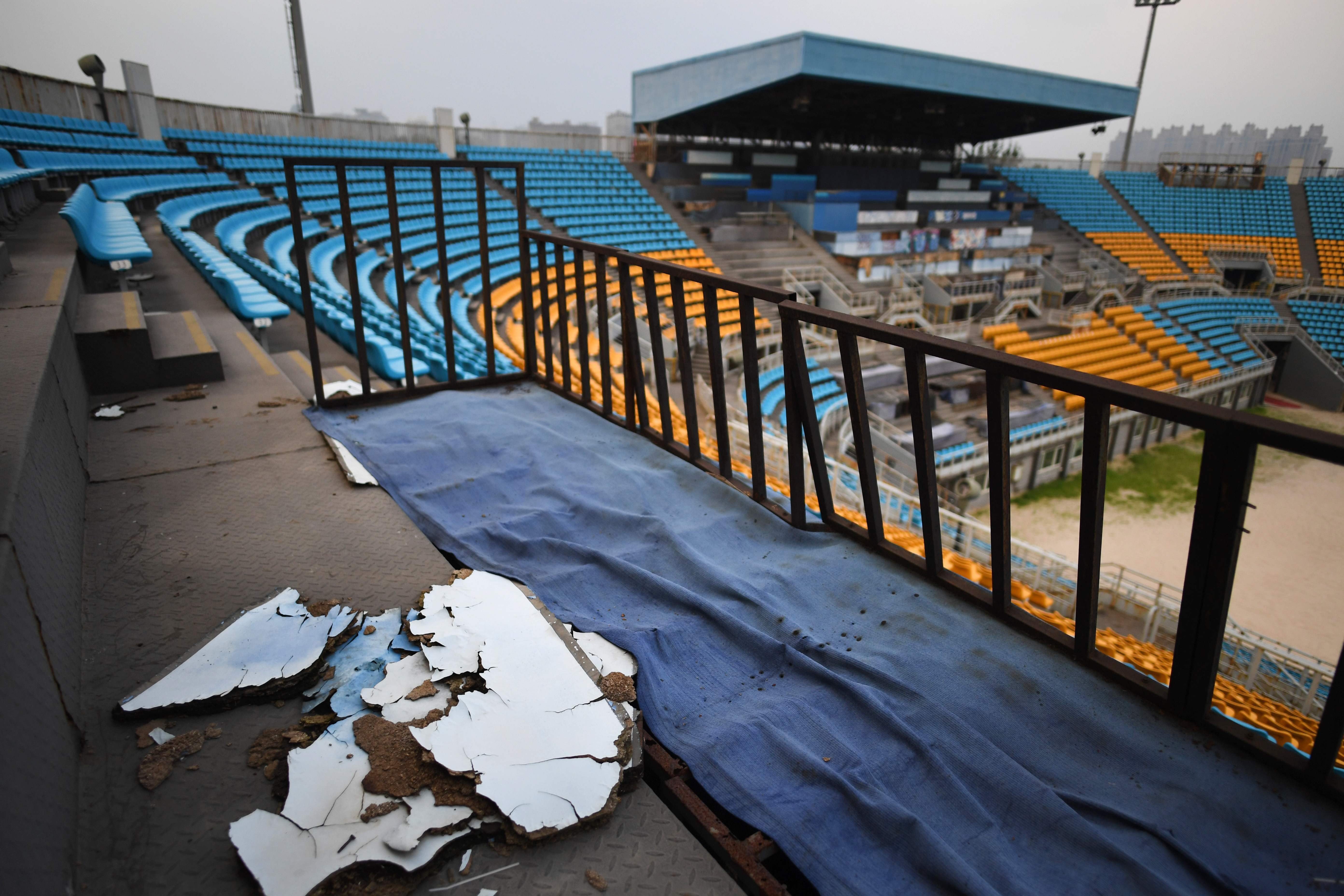 Packed with cheering spectators in 2008, most of the Beijing Games sporting venues have been forgotten and left to the elements