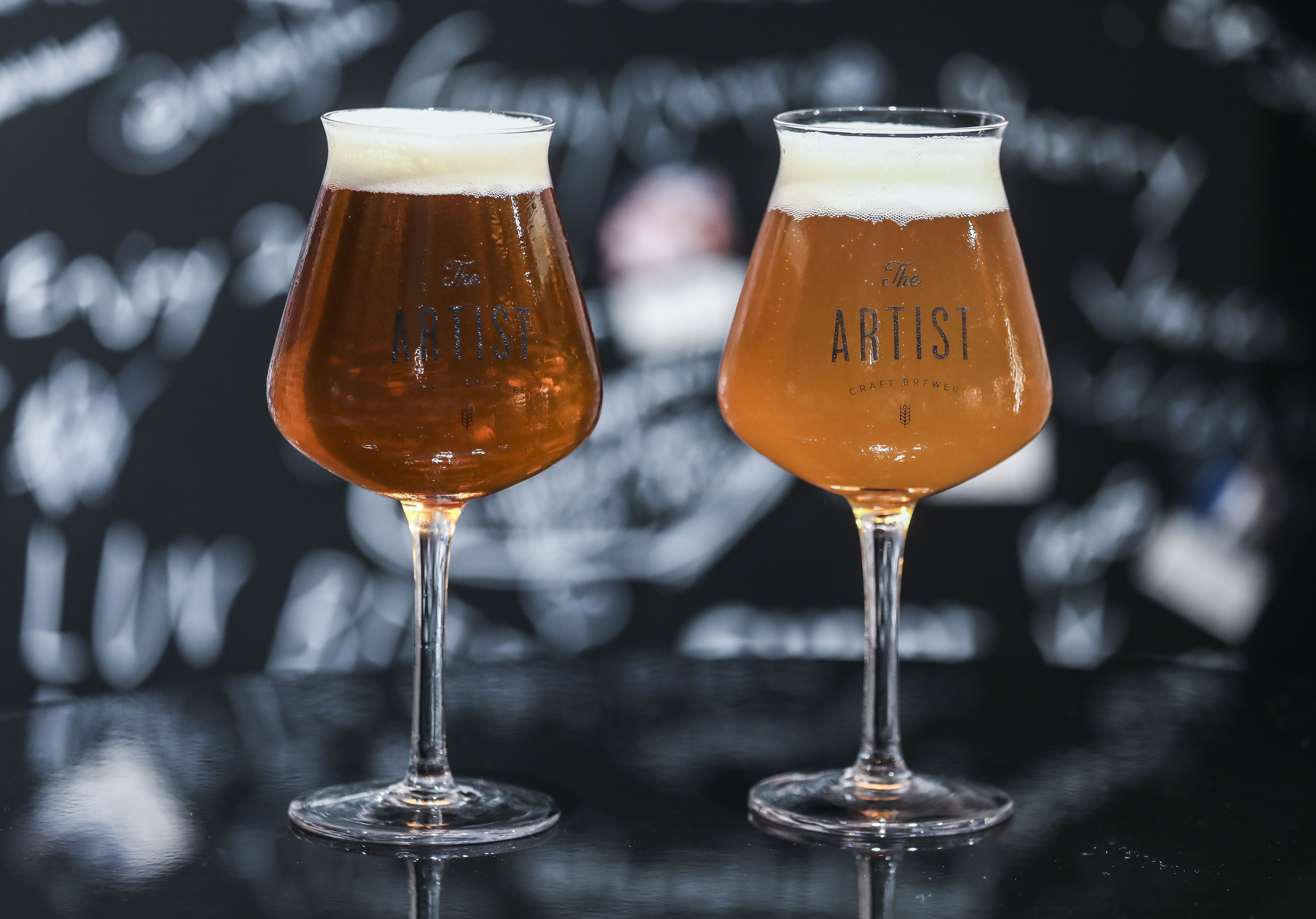 The IPA and Blond craft beers available at The Artist House in Causeway Bay. Photo: Jonathan Wong
