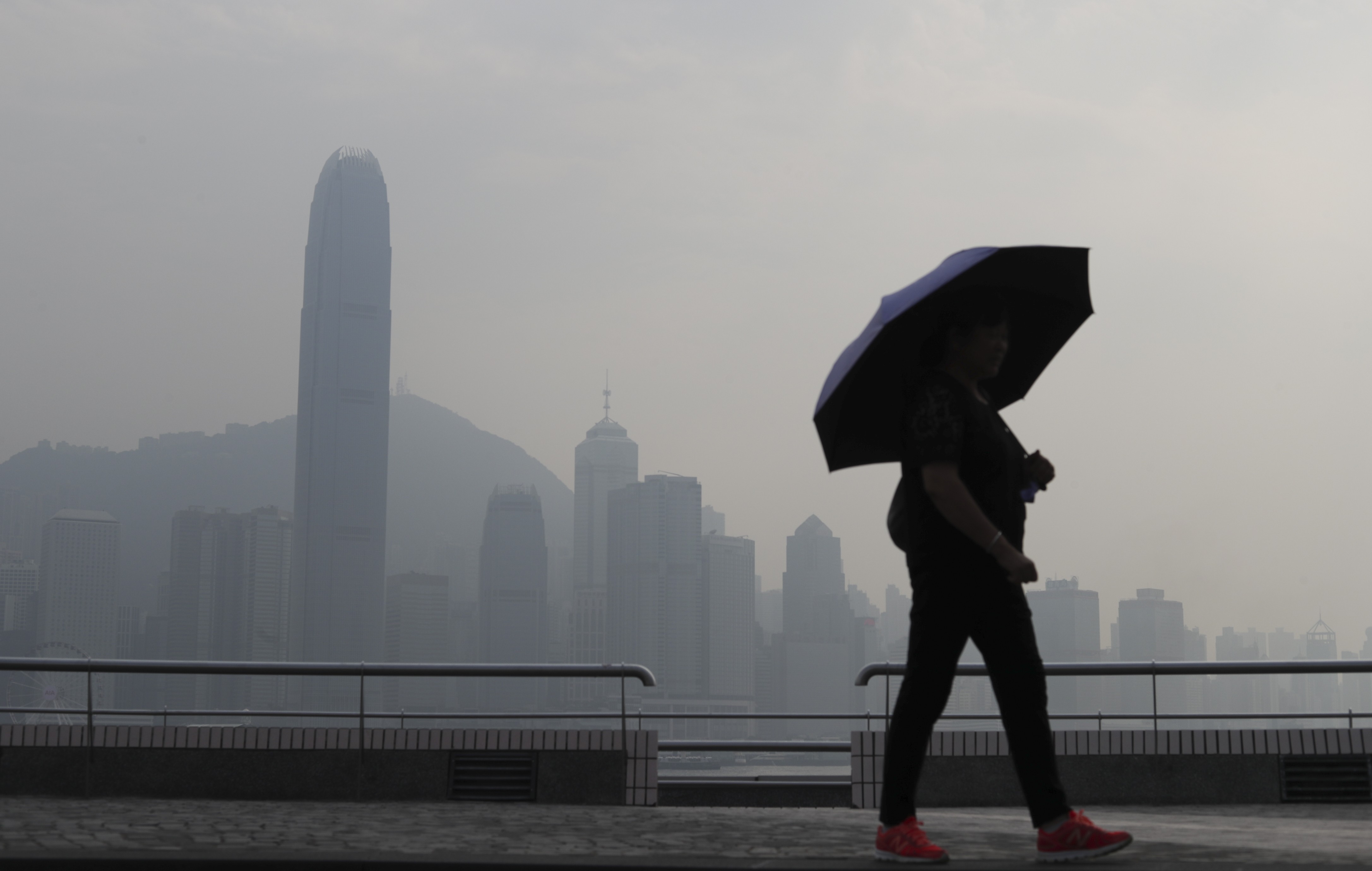 Hazy air blots the view at Victoria Harbour in Hong Kong. Photo: Winson Wong