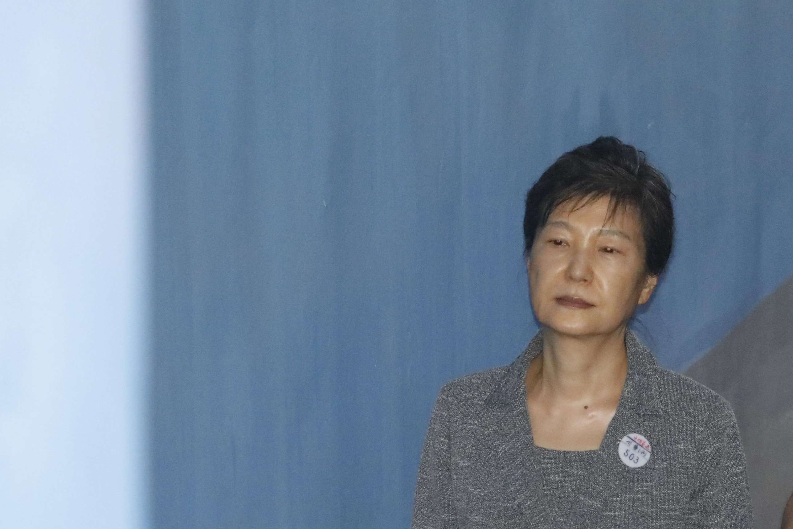 Park Geun-hye arrives at a court in Seoul last year. Photo: AFP