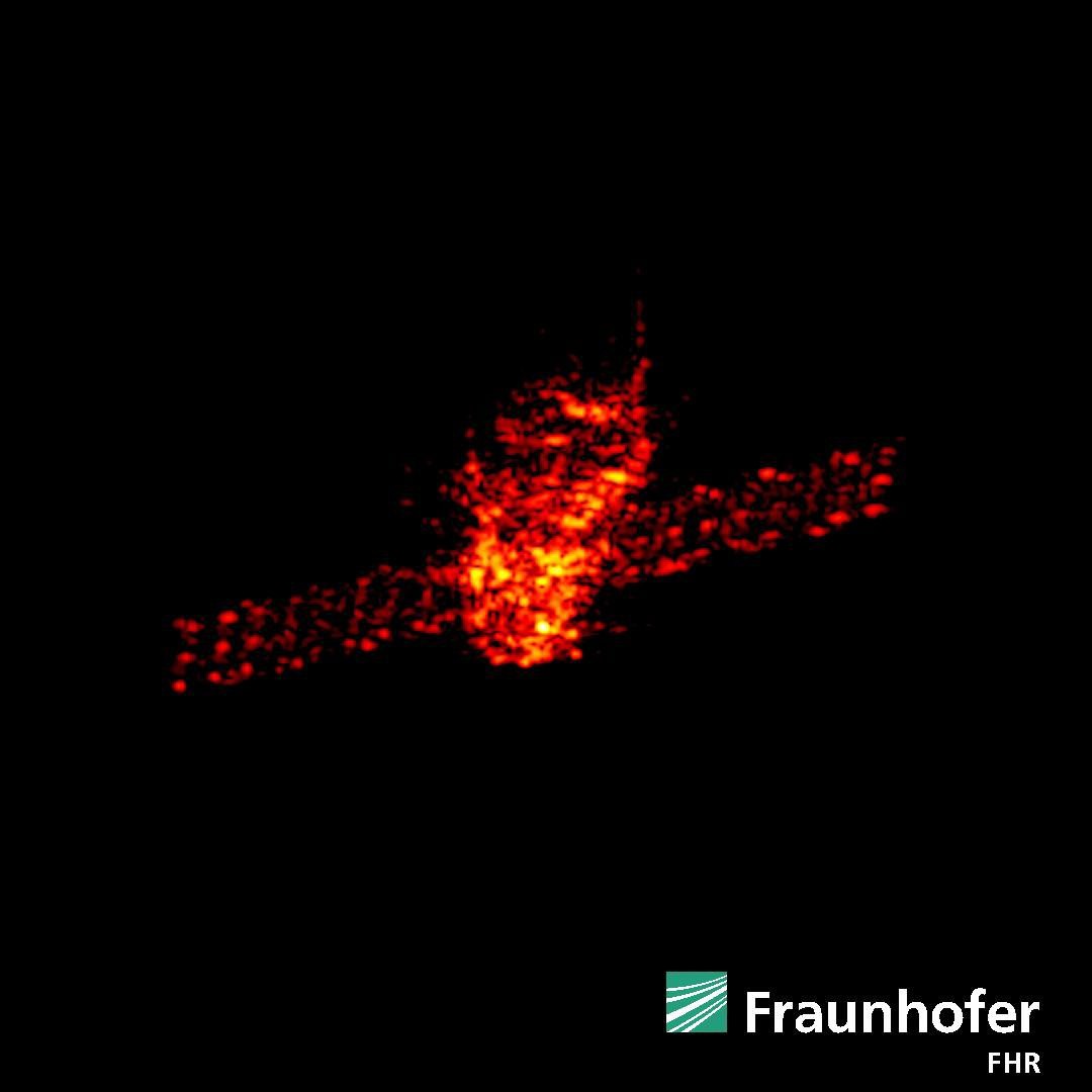 A radar image of Tiangong-1 as it approached Earth and burned up. Photo: EPA