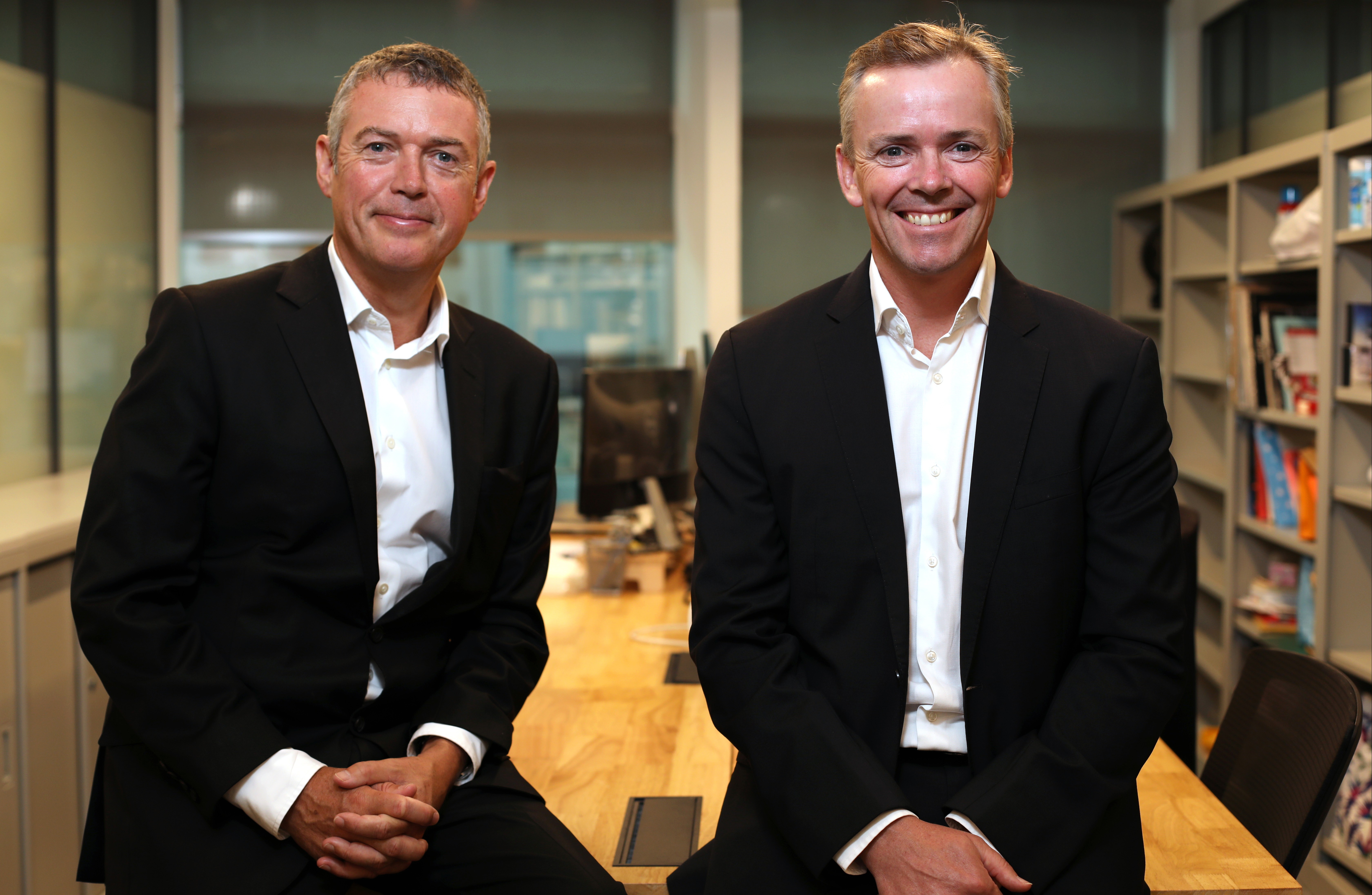 M&C Saatchi chief executive officer worldwide Moray MacLennan (left), and Richard Morewood, chief executive officer for Asia, are re-establishing a presence in Hong Kong for the global branding powerhouse. Photo: Xiaomei Chen