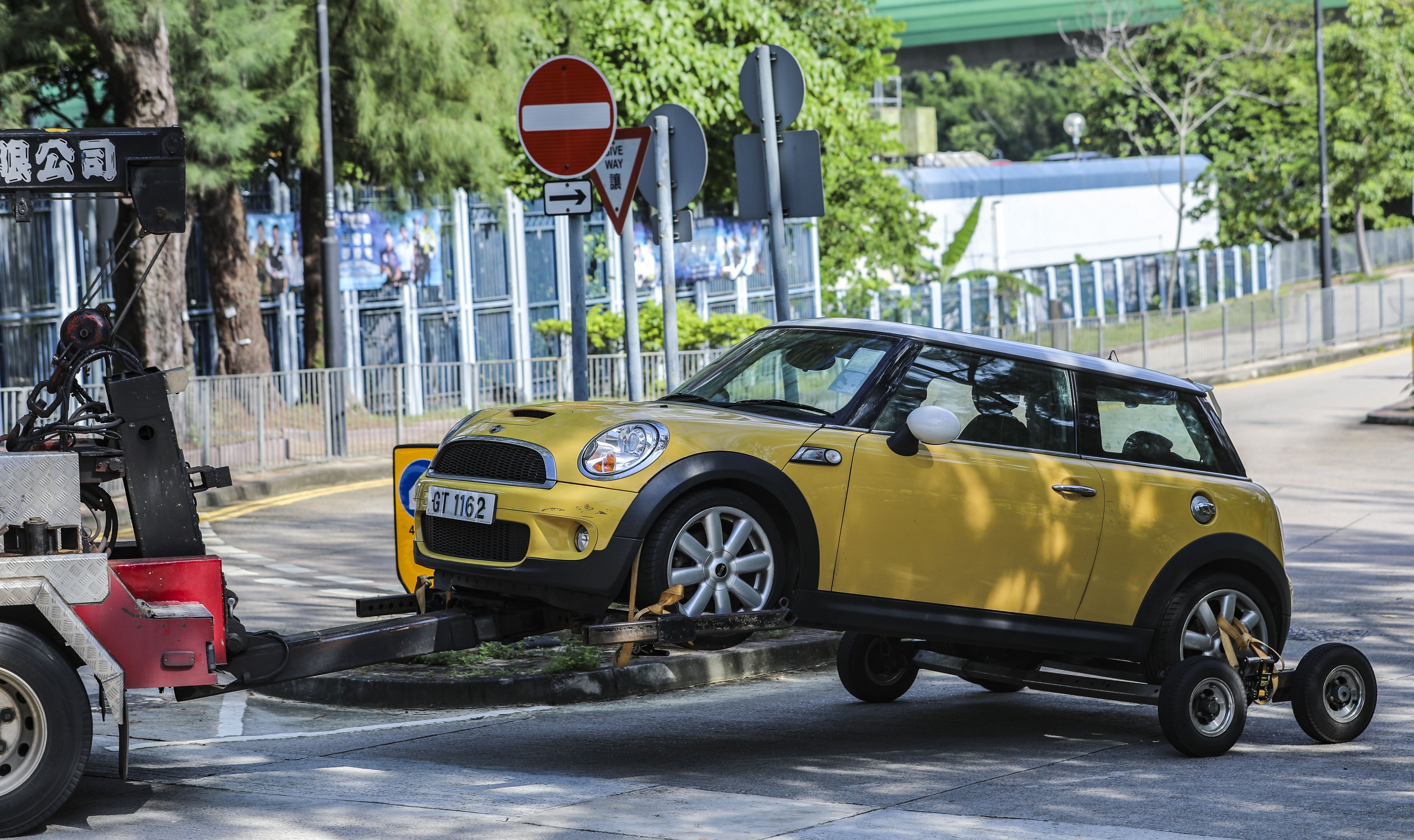The jury in the trial were on Tuesday taken to view the Mini Cooper involved in the deaths. Photo: Sam Tsang