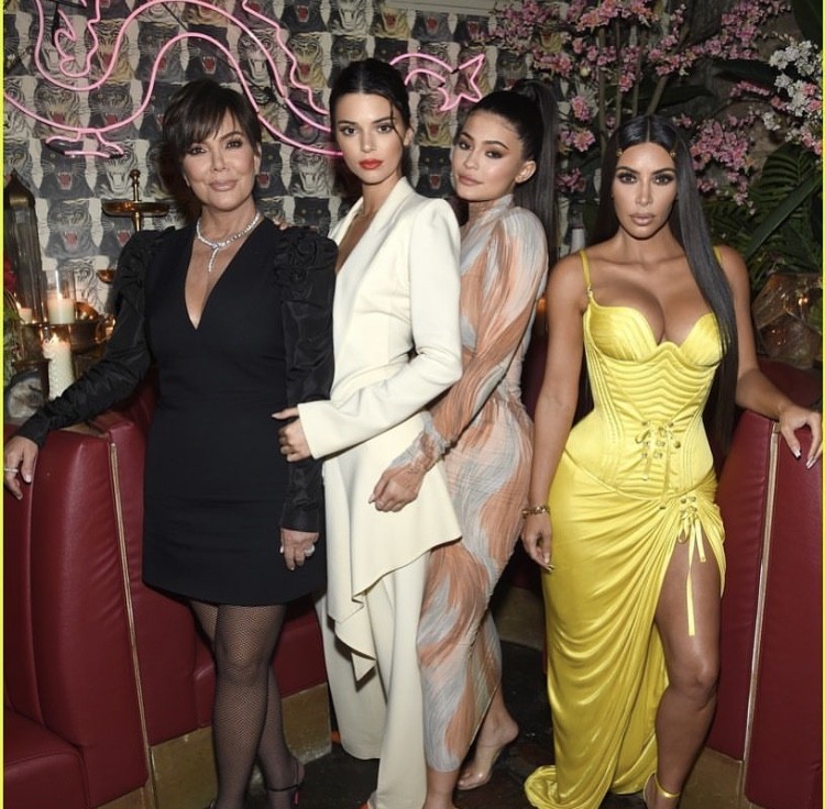 (From left) Kris, Kendall and Kylie Jenner and Kim Kardashian at Peachy’s, one of the hot new places rocking New York’s bar and restaurant scene.