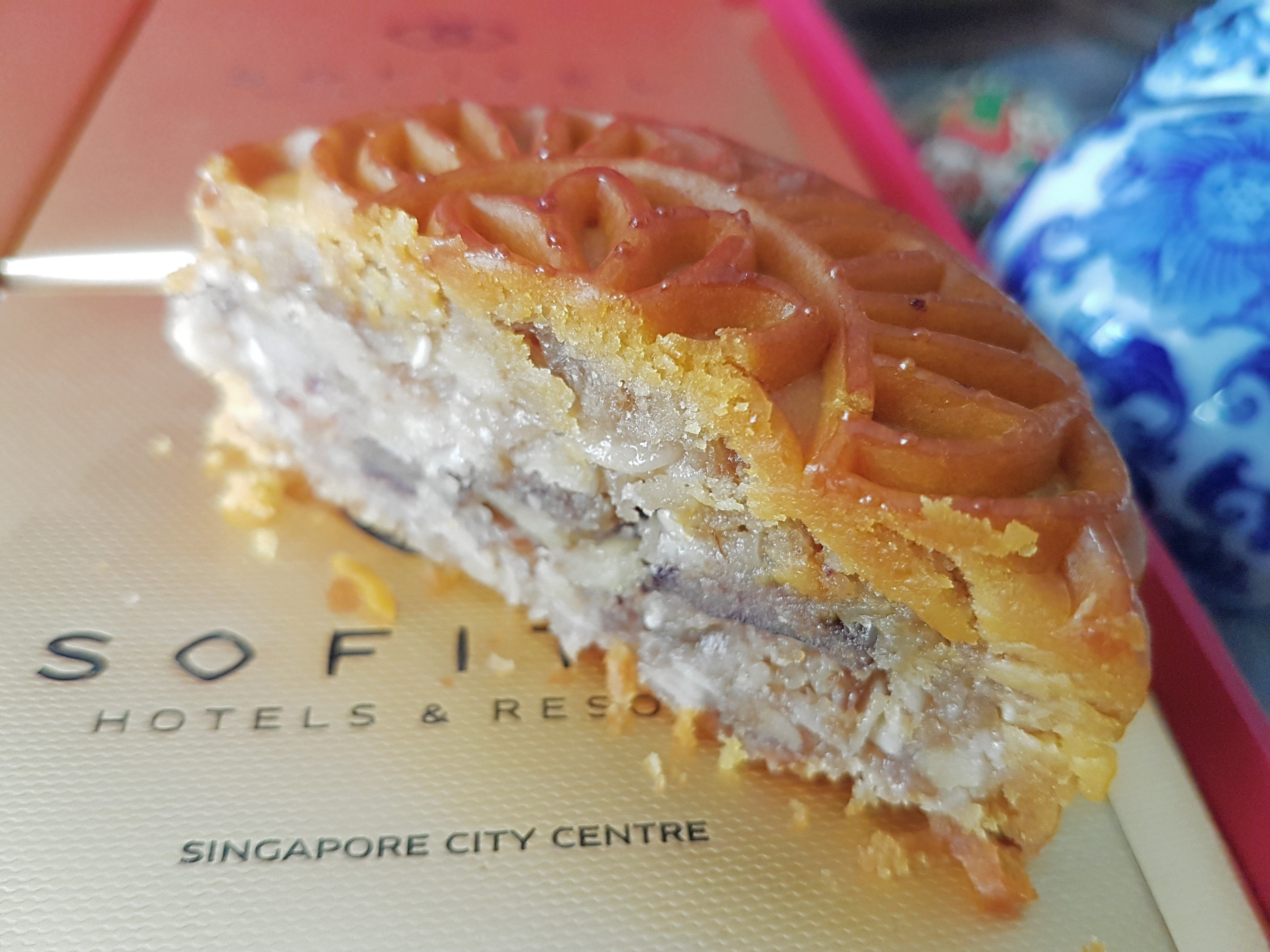 Sofitel Singapore City Centre’s foie gras, truffle oil and mixed nuts mooncake is probably the most original and surprising baked skin flavour of 2018. Photos: Cedric Tan
