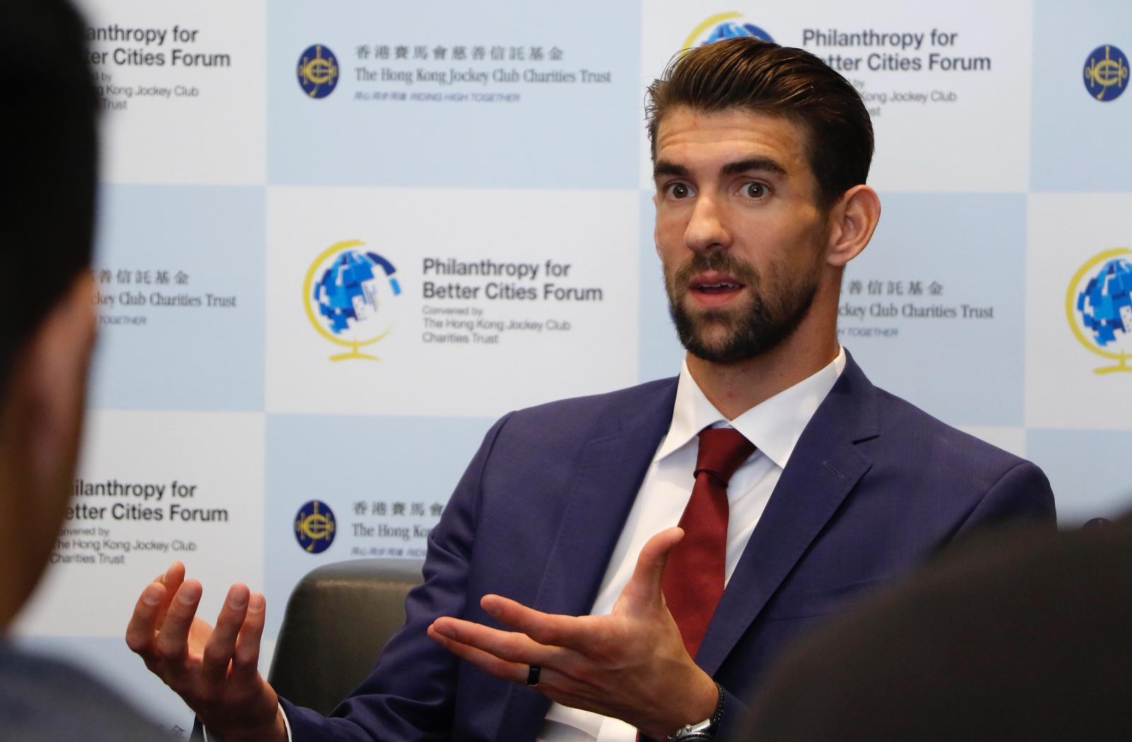 American great Michael Phelps says, ‘I don’t know if I’ve ever completed in a clean field’. Photo: HKJC