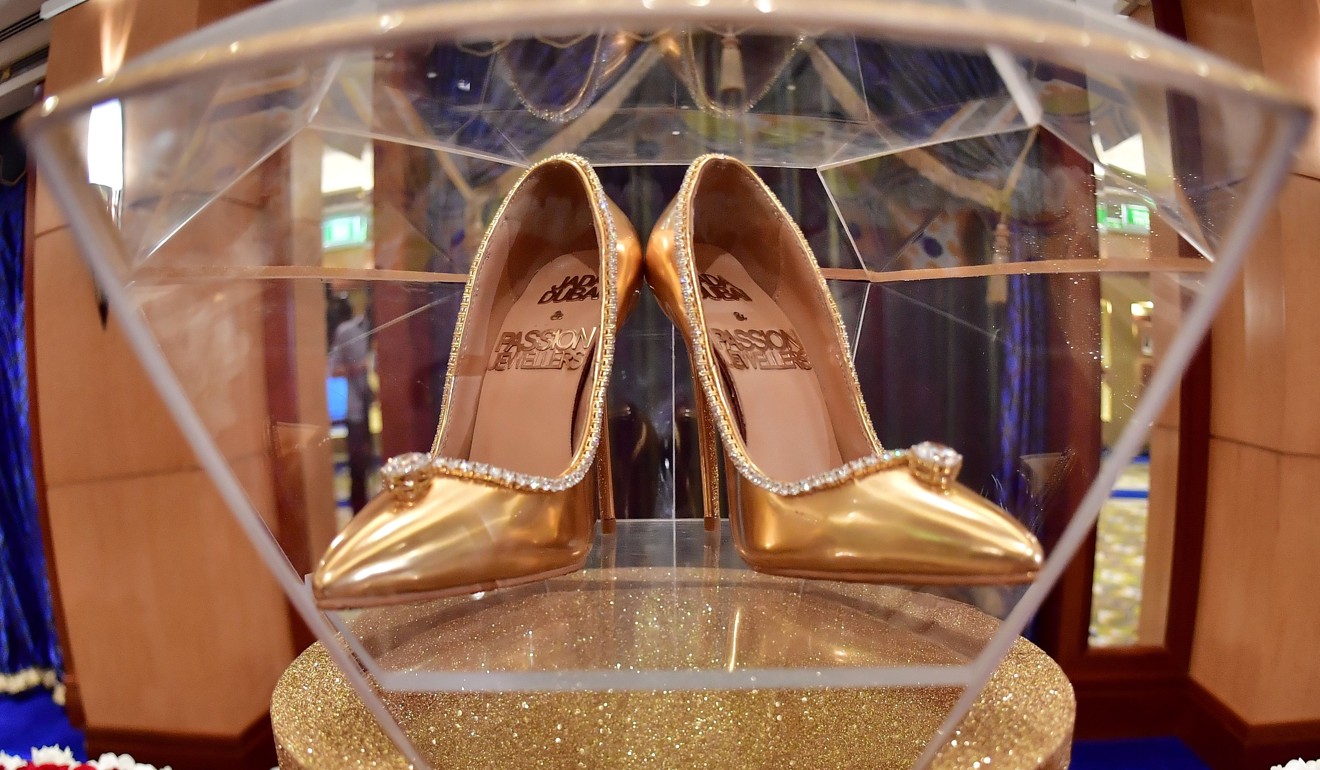 Dubai jeweller puts US$17 million price tag on gem-studded stilettos,  making them world's most expensive shoes