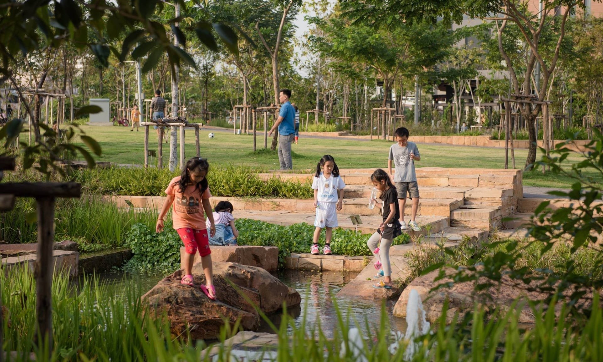 Vast underground reservoirs beneath the sprawling Thai capital’s Centenary Park can store more than 4 million litres of water in periods of heavy rainfall, and release when needed