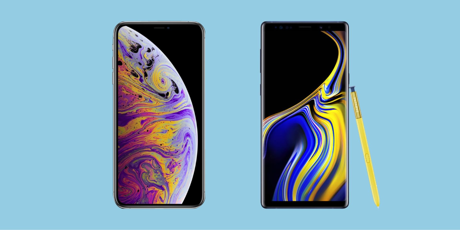The new iPhone XS Max (left) and Galaxy Note 9 look very similar in size, but how do their features compare? Photo: Business Insider