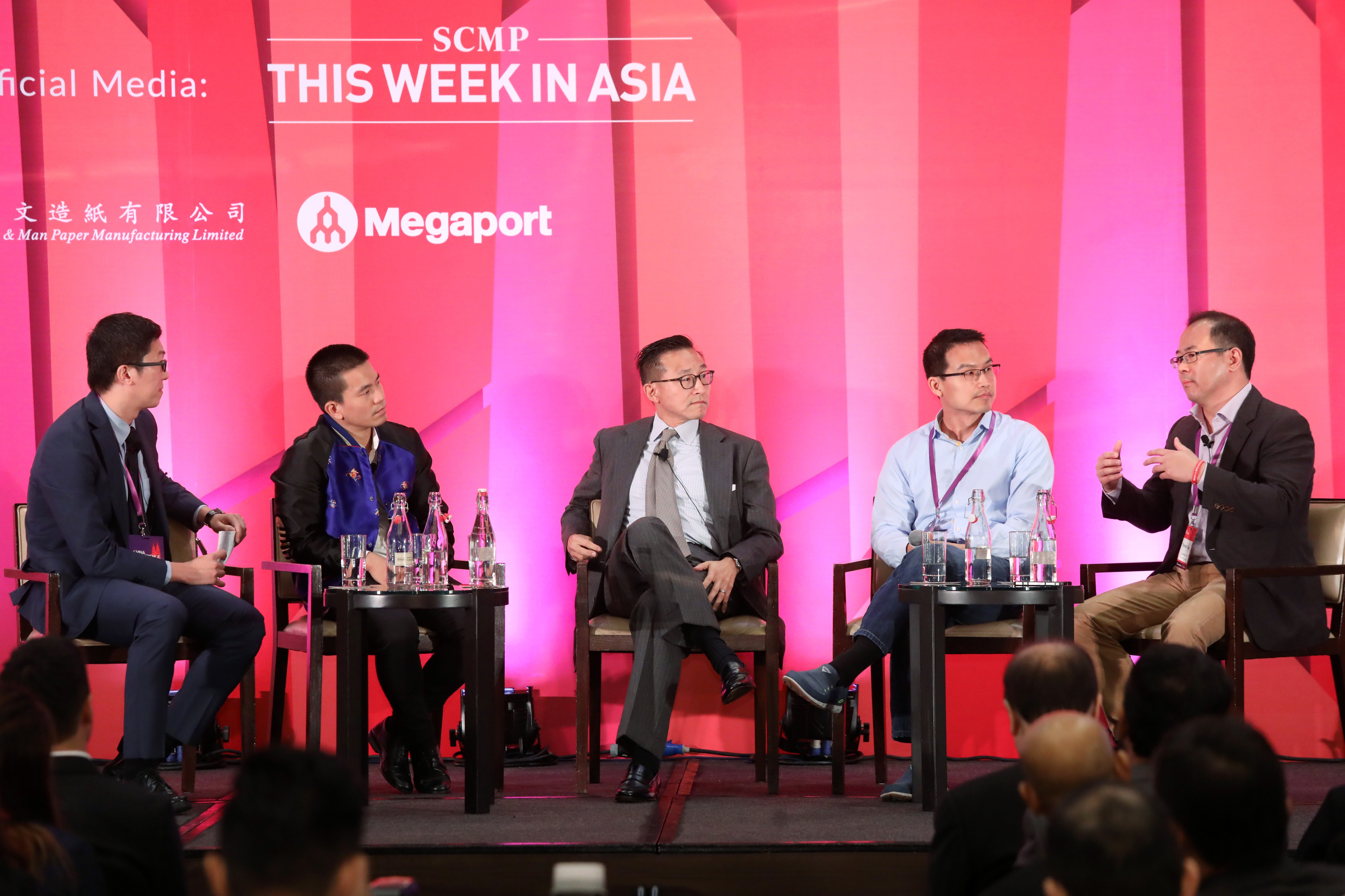 (left to right): Moderator Chua Kong-ho, the Post’s technology editor; Khailee Ng, 500 Startups managing partner; Joe Tsai, Alibaba Group executive vice-chairman and the Post’s chairman; Ming Maa, Grab president; and Thomas Tsao, Gobi Partners founding partner, at the China in Southeast Asia forum (China Conference) on Wednesday in Kuala Lumpur, Malaysia. Photo: K.Y. Cheng