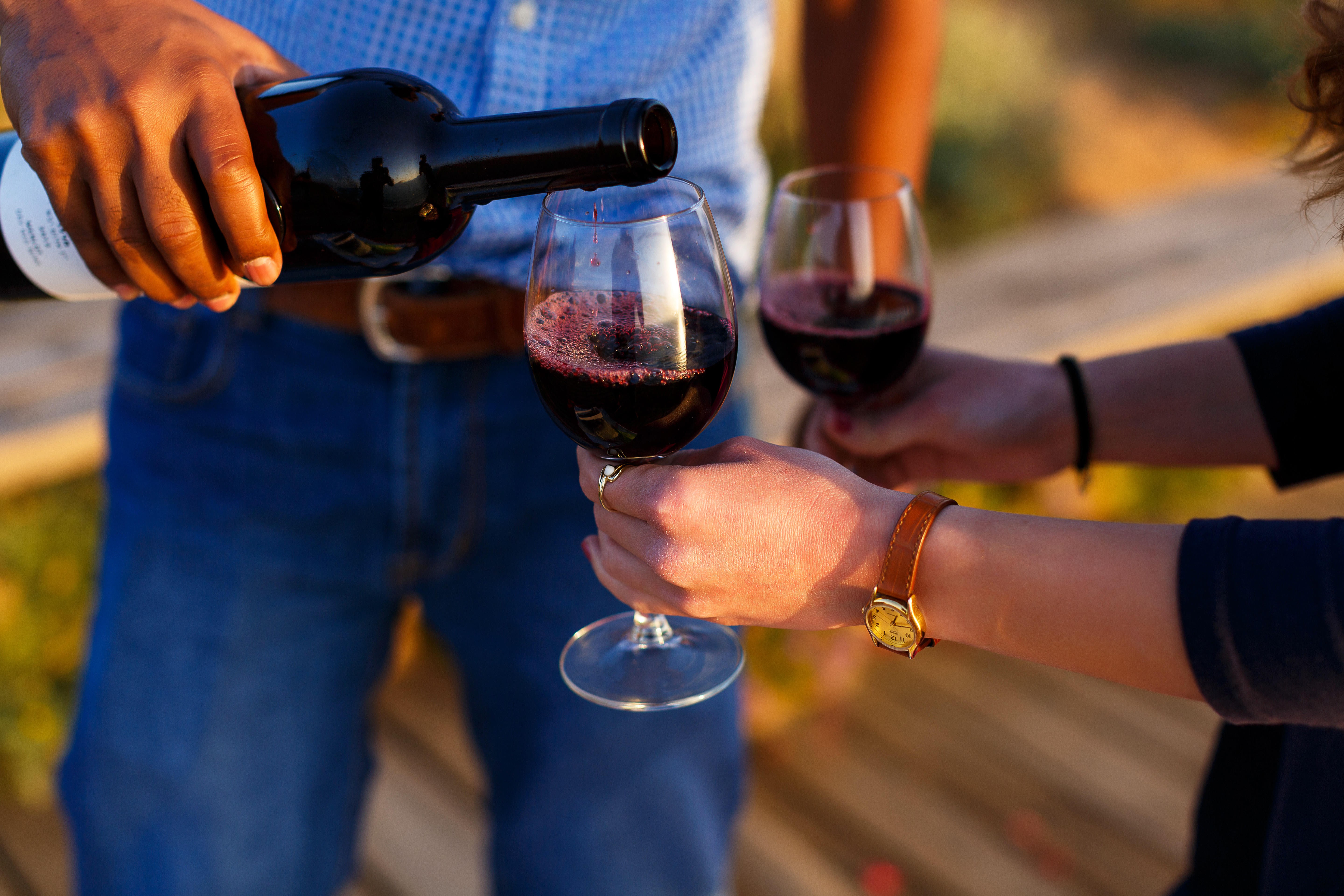 Red wine’s purported health benefits include lowering bad cholesterol, preventing clots and reduce the growth of precancerous cells in premenopausal women. Picture: Alamy