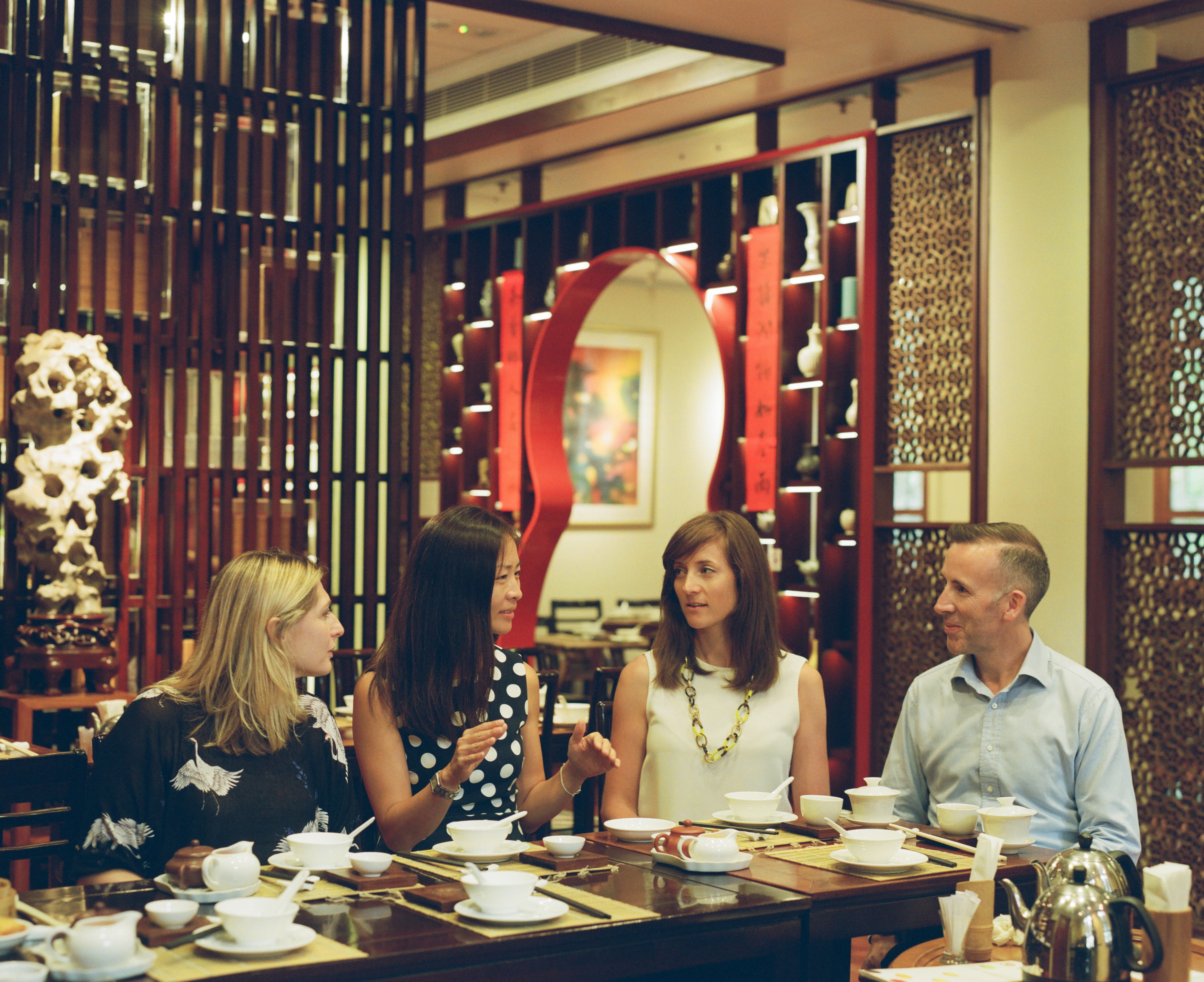 (From left) Sarah Davidson, North Asia EHS director, integrated facilities management, of Jones Lang LaSalle, Ying Fu, managing associate of Linklaters (Hong Kong), Jessica Chilton, managing associate of Linklaters (England and Wales), and Gary Murphy, senior HR adviser of PDM International, have all benefited from their companies’ flexible working practices. Photo: Abdela Igmirien
