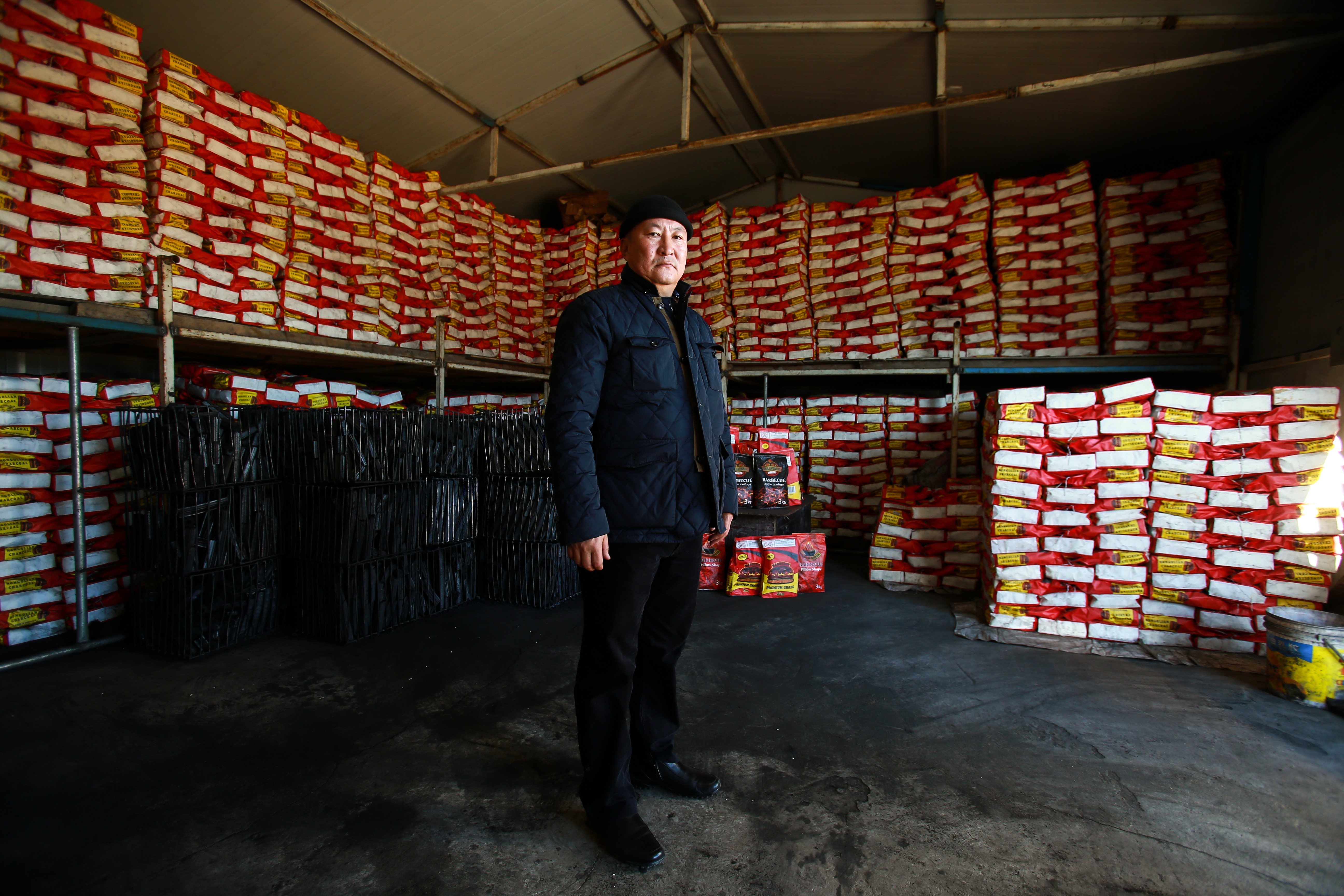 Byambadash Dashzeveg, the co-founder of Mongolian Charcoal Production and Trade. Photo: Byamba-Ochir Byambasuren