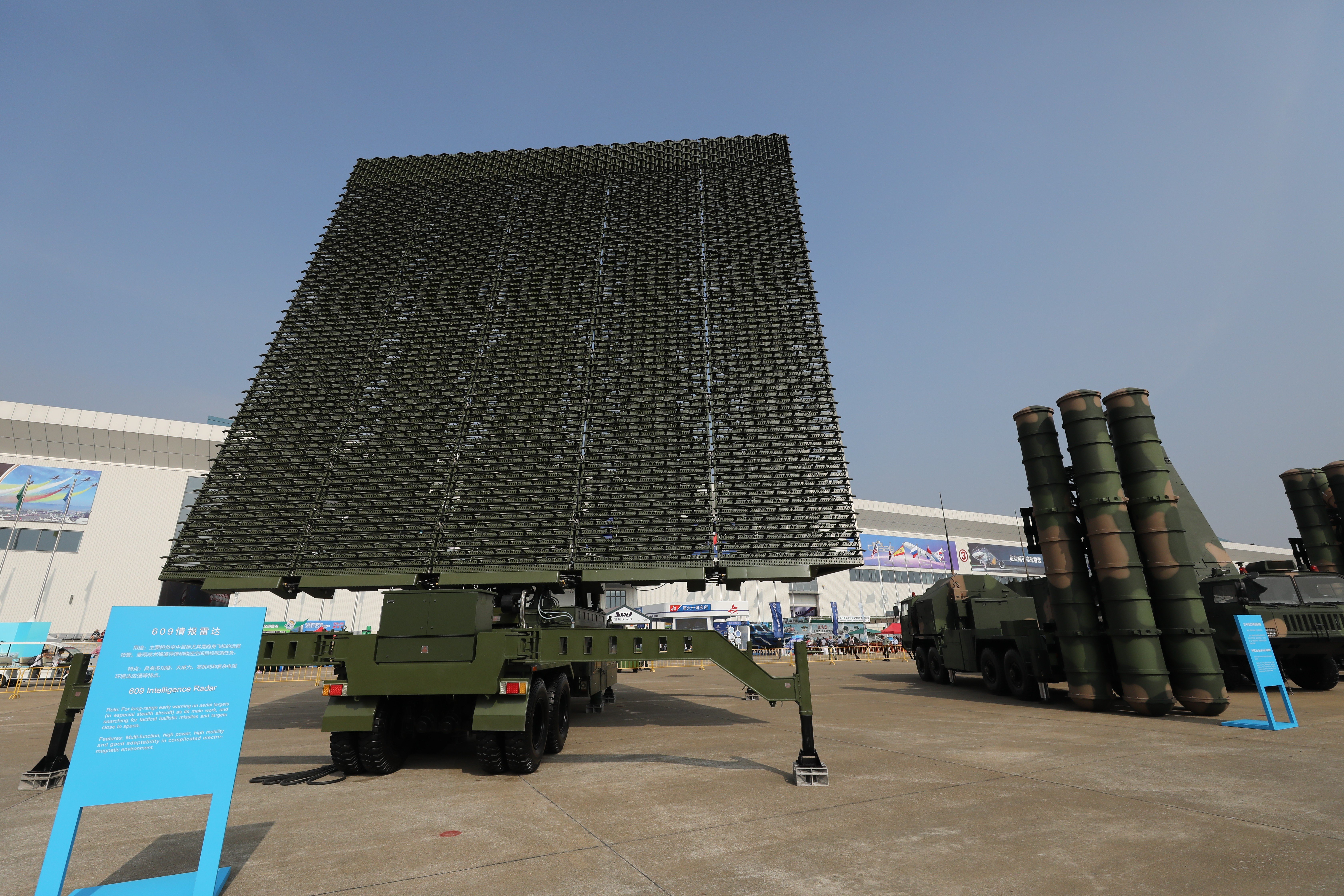 The 609 intelligence radar system on display at the Zhuhai air show. Photo: Dickson Lee