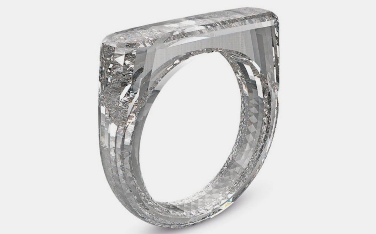 The diamond ring, created by Jony Ive, Apple’s chief design officer, which will be auctioned in December by Sotheby’s in aid of the (RED) non-profit organisation raising funds to fight Aids and HIV in Africa.