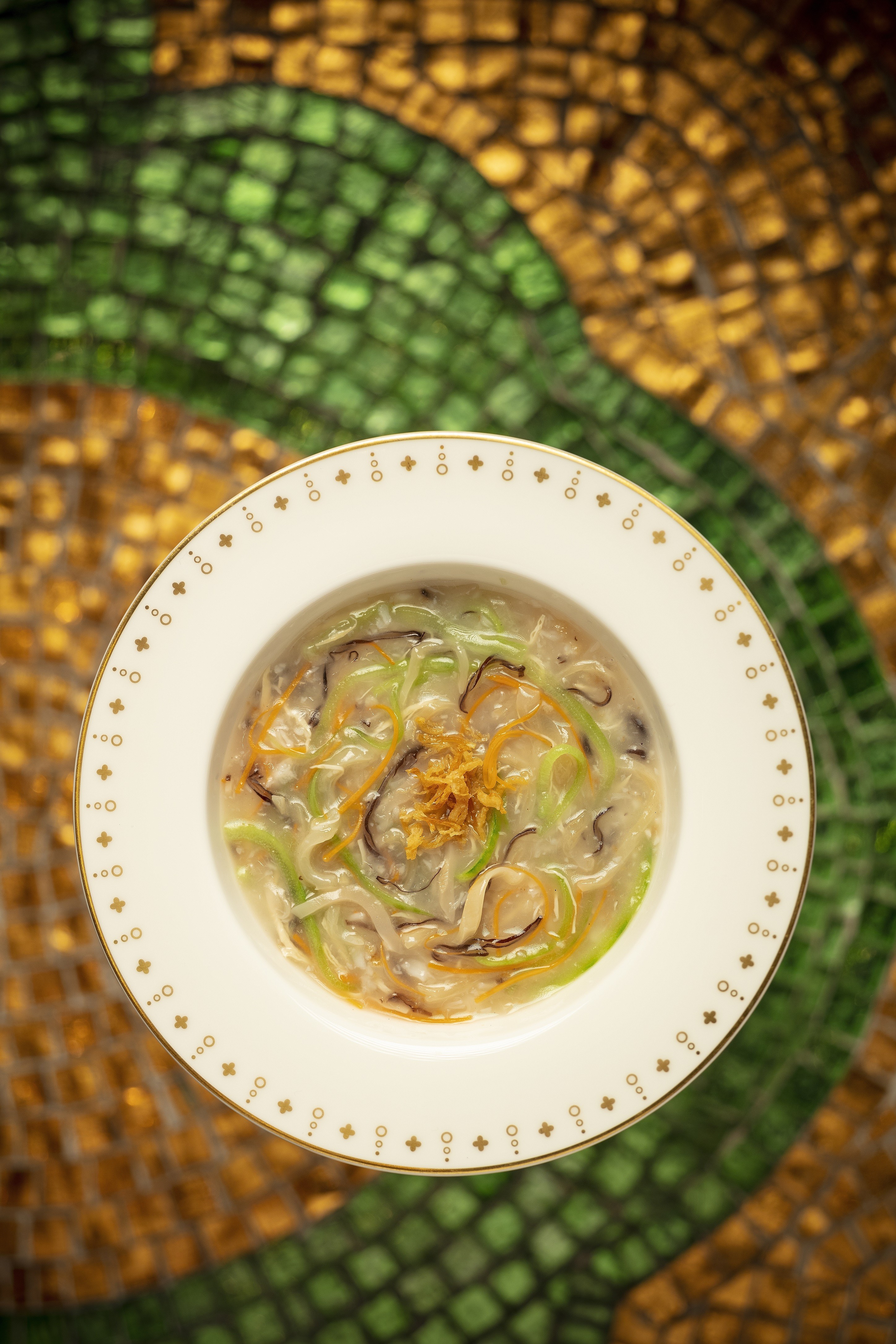 The braised fish broth with fish maw and vegetables at Wing Lei Palace in Macau.