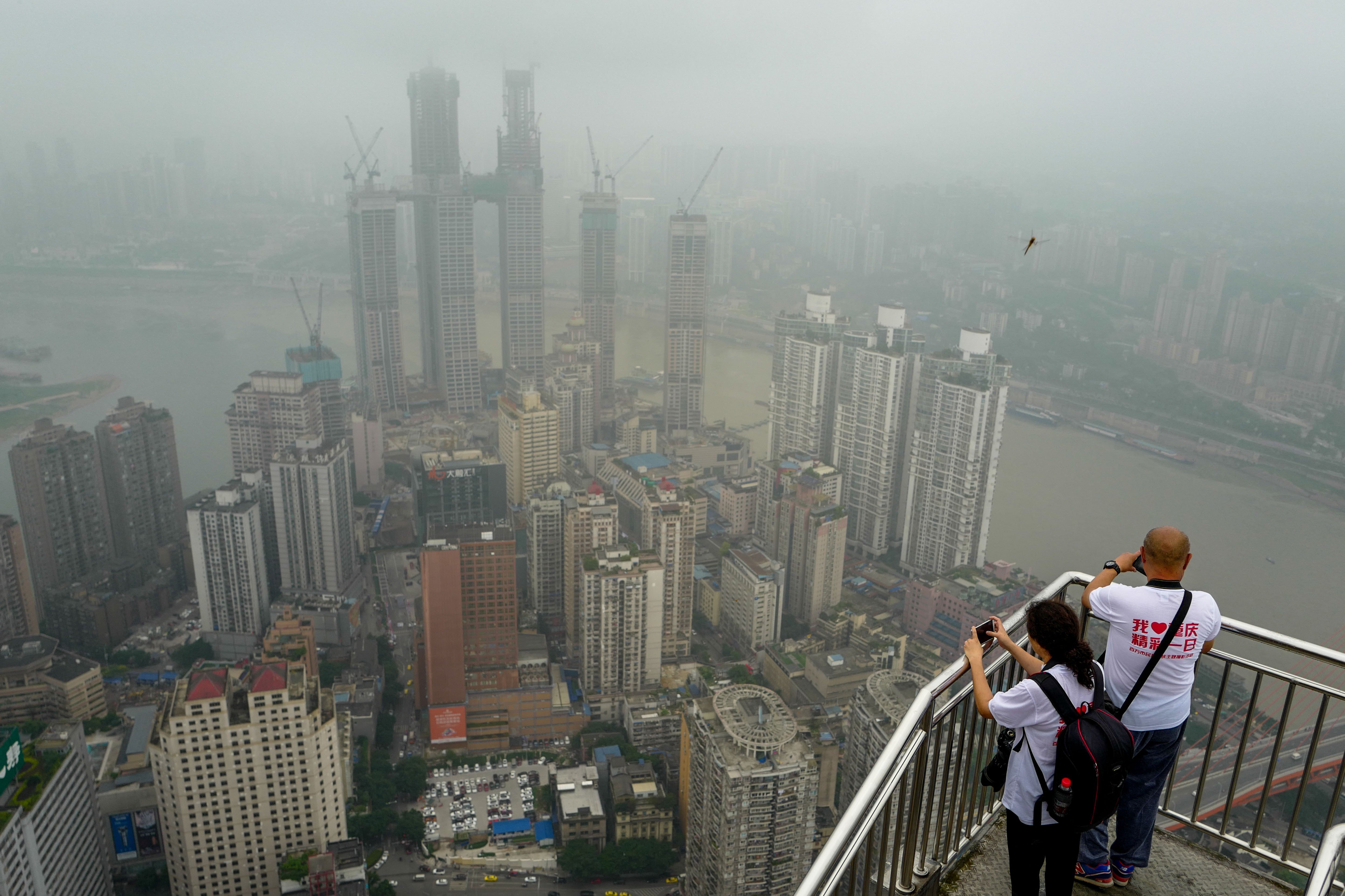 High-rise buildings under construction in Chongqing, southwest China. Photo: Xinhua