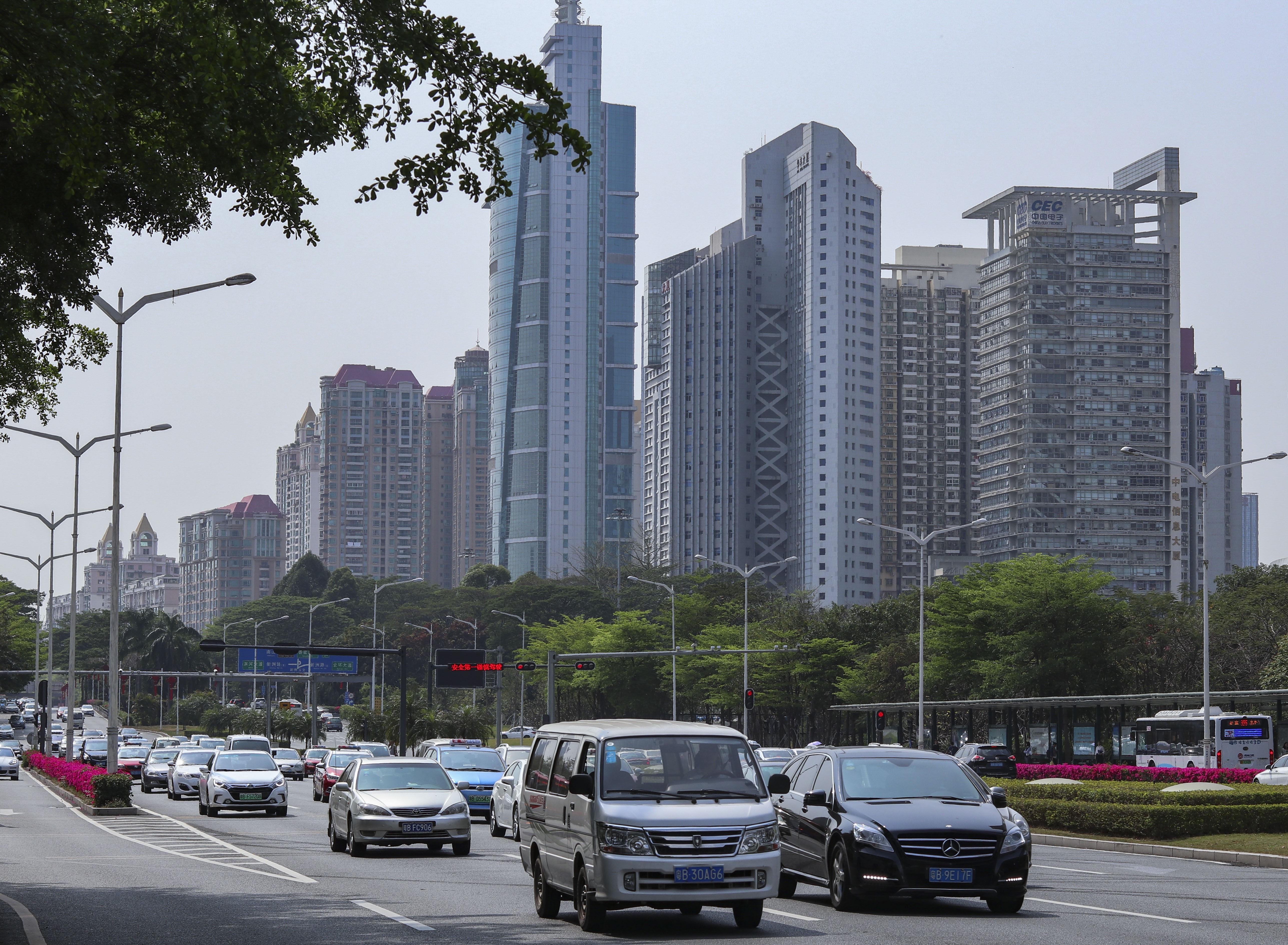 Shenzhen’s western Futian district is a new hotspot for Hong Kong firms setting up shop in the city. Photo: Roy Issa