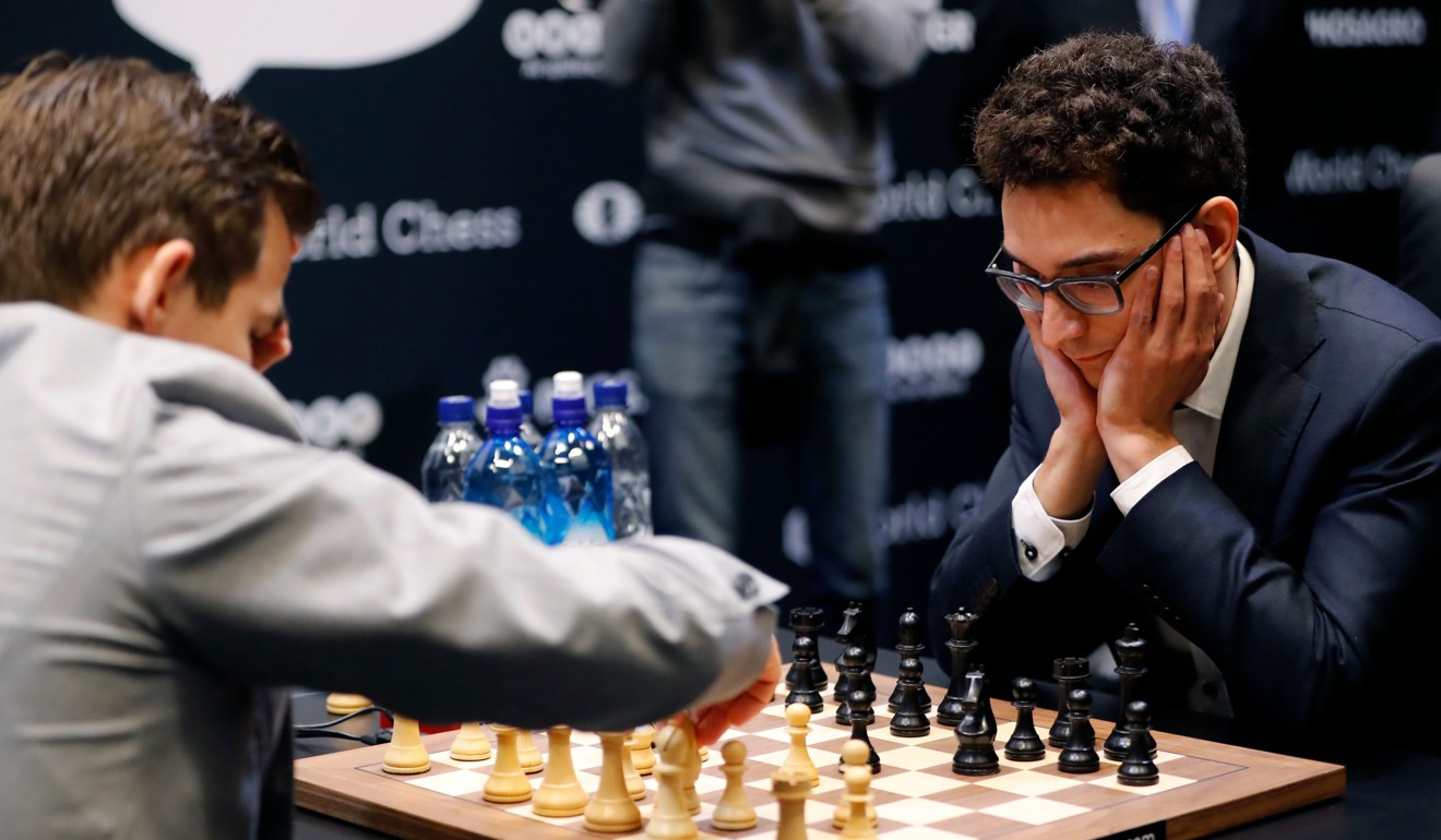 Chess Game, Fabiano Caruana vs Abhimanyu Mishra