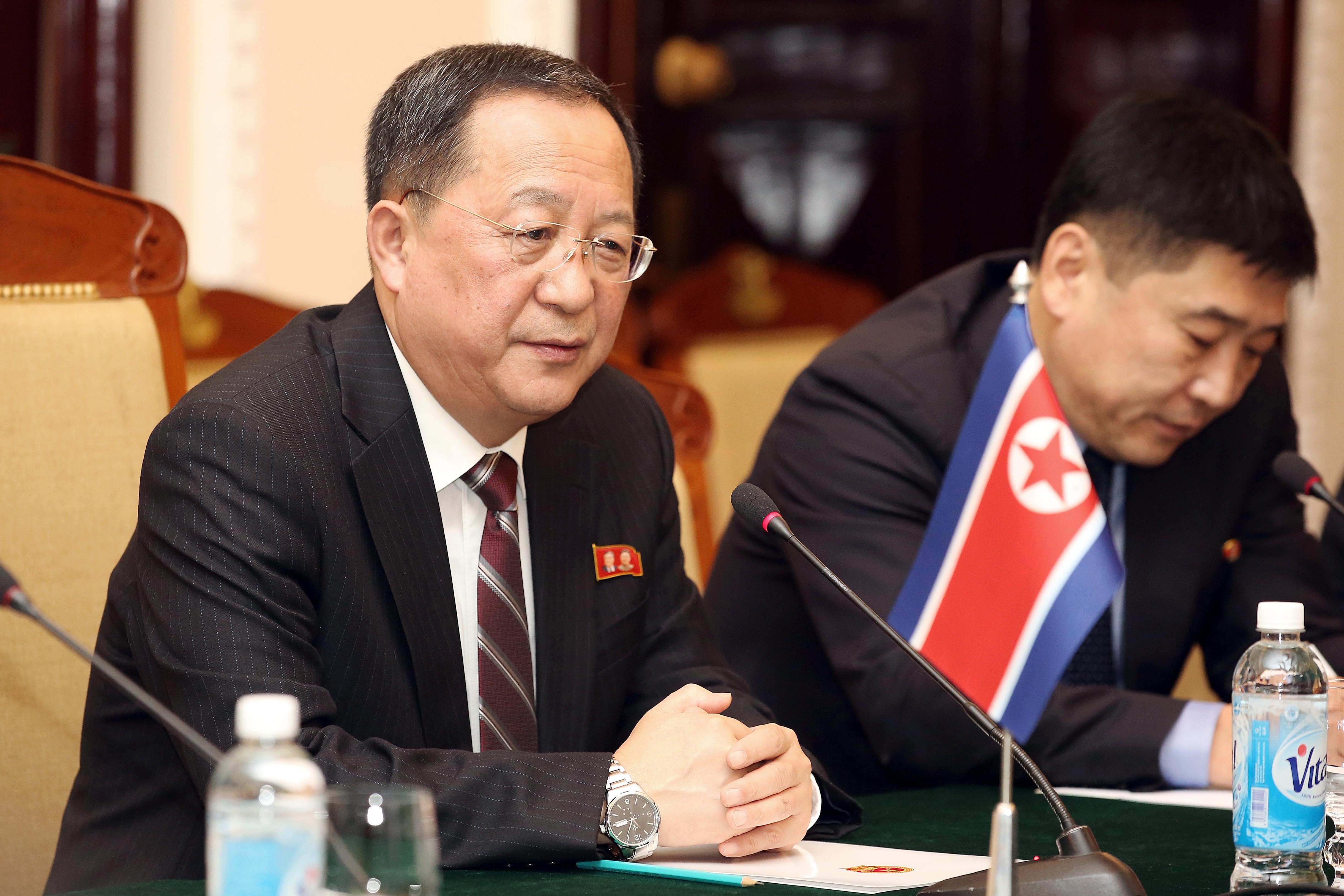 North Korean Foreign Minister Ri Yong-ho in Hanoi, Vietnam. Photo: EPA