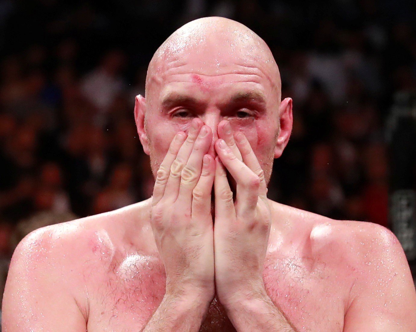 Tyson Fury after his fight with Deontay Wilder. Photo: Reuters