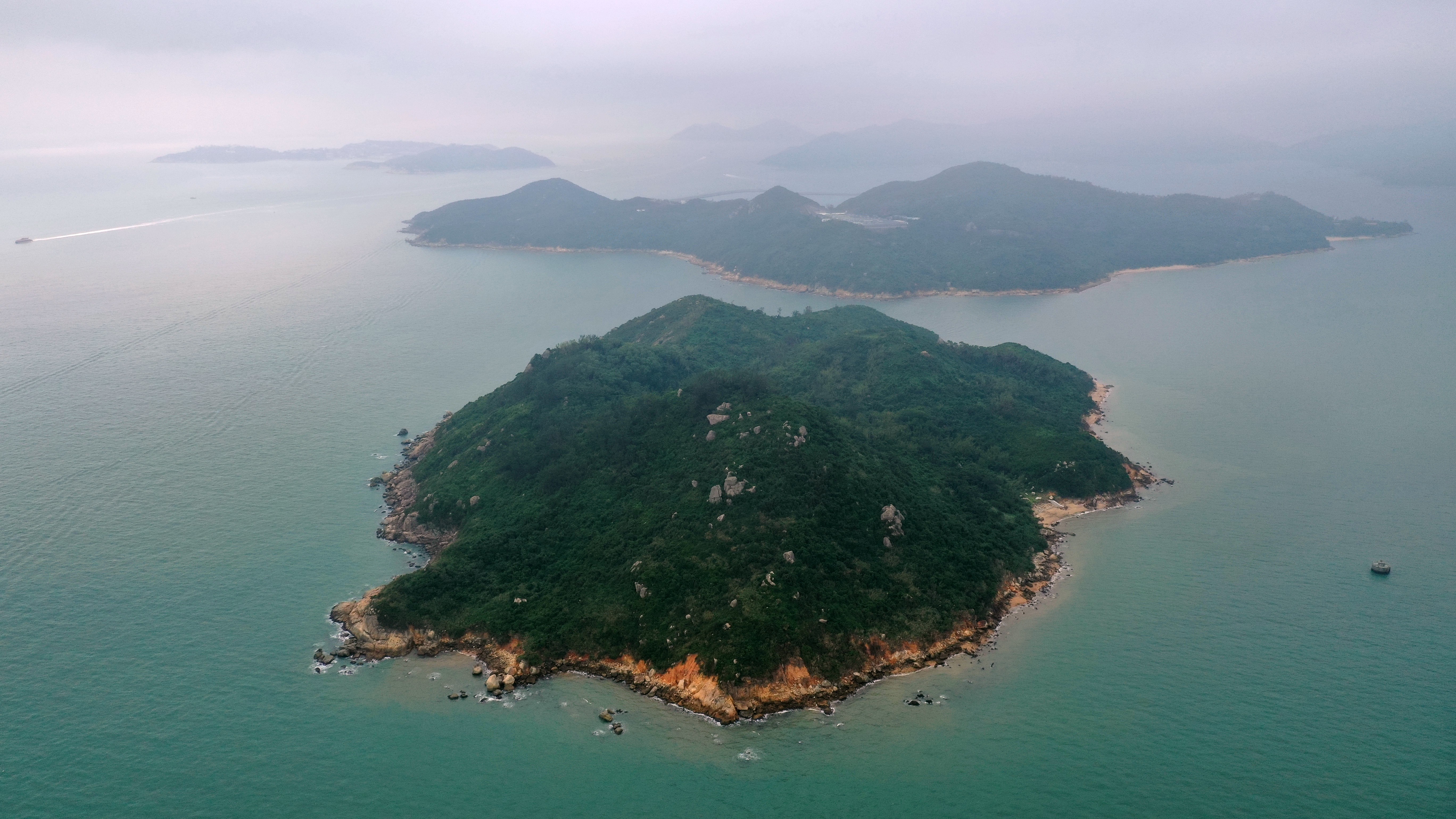 An aerial view of Sunshine Island in the waters east of Lantau. Chief Executive Carrie Lam has announced a reclamation project in the area. Photo: Winson Wong