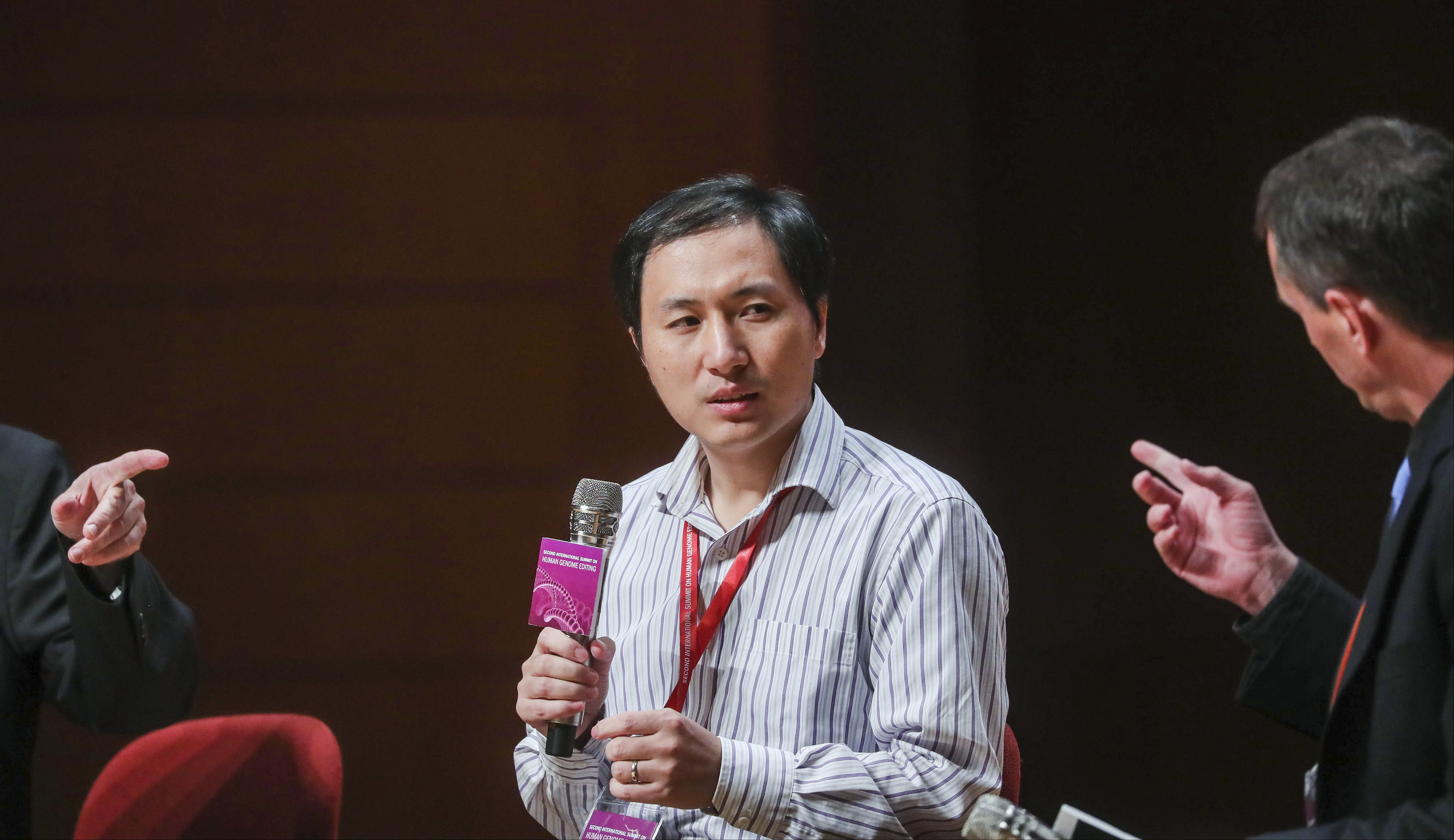 Chinese scientist He Jiankui at the Second International Summit on Human Genome Editing at the University of Hong Kong. Photo: Sam Tsang