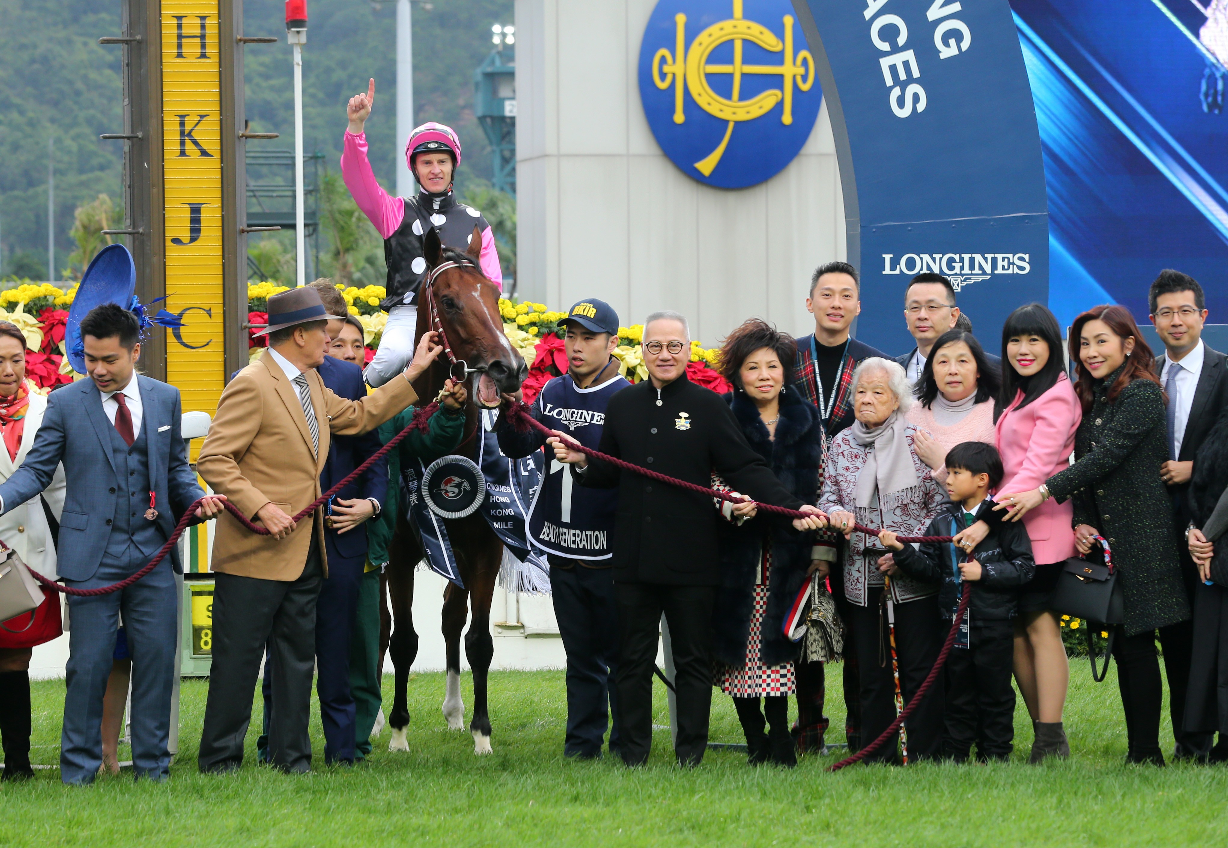 The Kwok family at the victory ceremony for Beauty Generation. Photo: Kenneth Chan