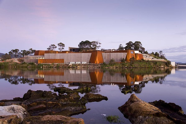 Hobart’s Museum of Old and New Art, known simply as MONA, located beside the Berriedale peninsula, in Tasmania.