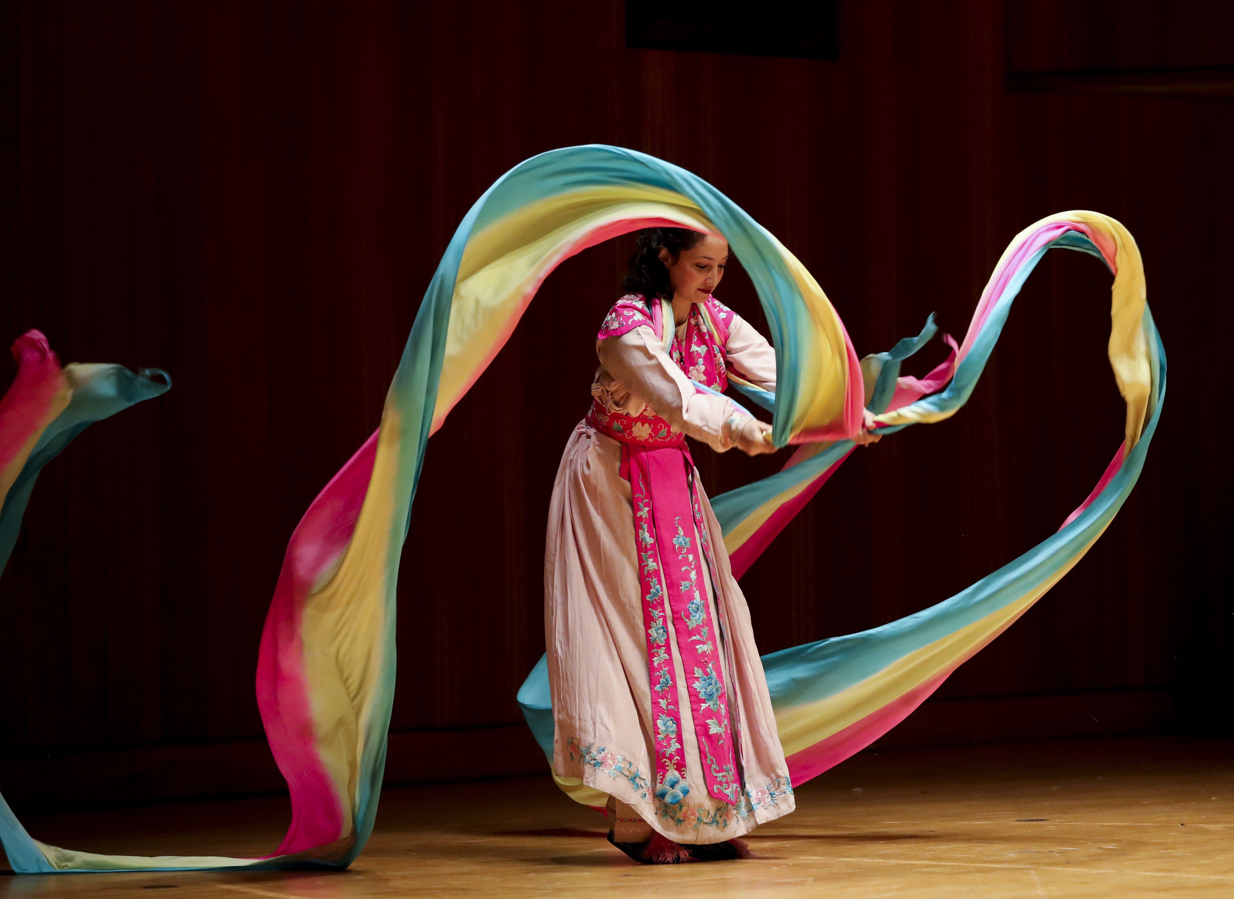 Carrie Feyerabend from the Confucius Institute of Chinese Opera at Binghamton University performs during the Amazing Chinese Opera show at the University at Buffalo in New York state, on November 16. China’s Confucius Institutes, centres teaching Chinese language and culture funded by a Chinese government-affiliated entity, have come under suspicion in the West. Photo: Xinhua