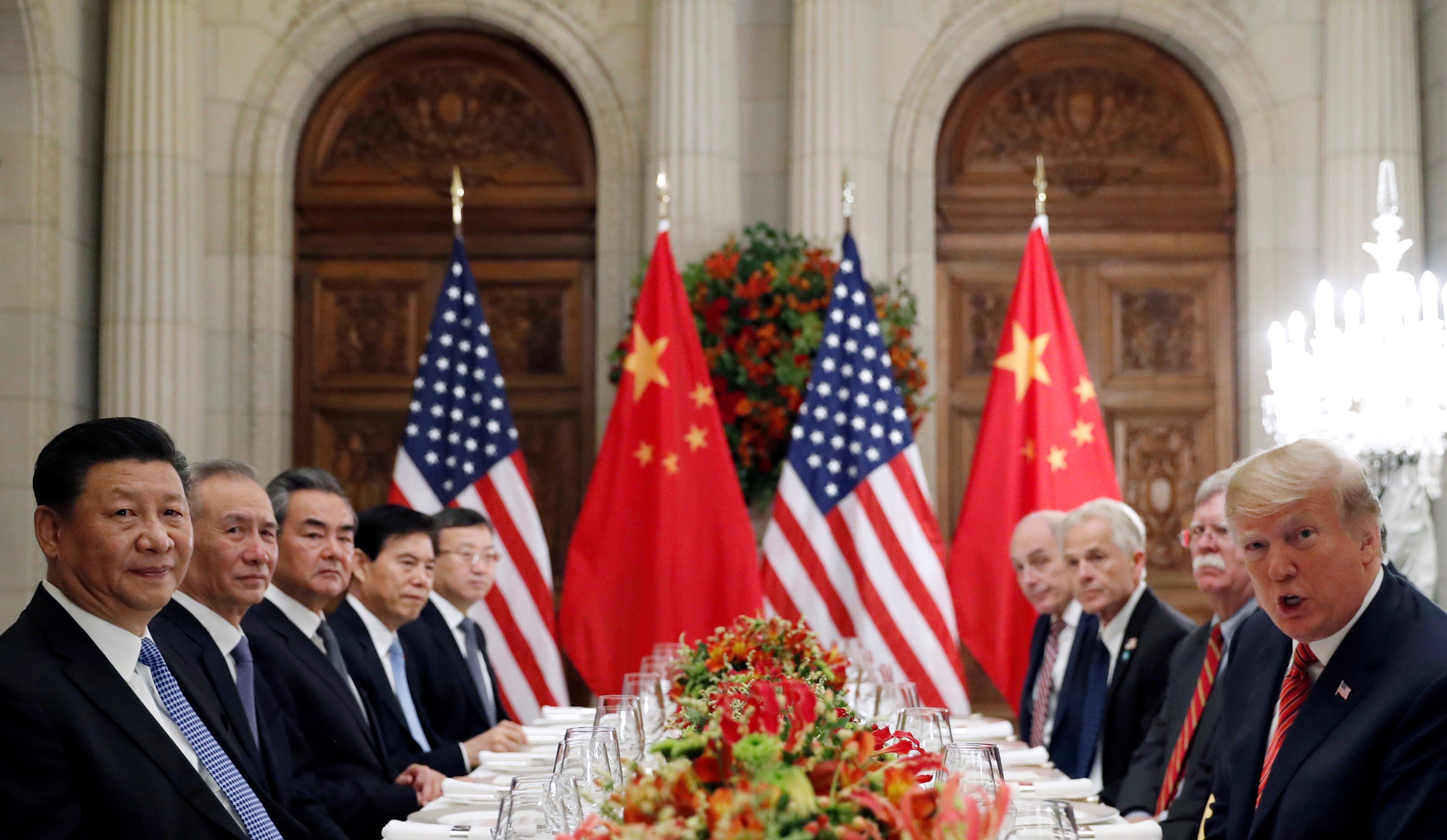 Chinese President Xi Jinping and US President Donald Trump attend a working dinner on the sidelines of the G20 leaders summit in Buenos Aires, Argentina. Photo: Reuters