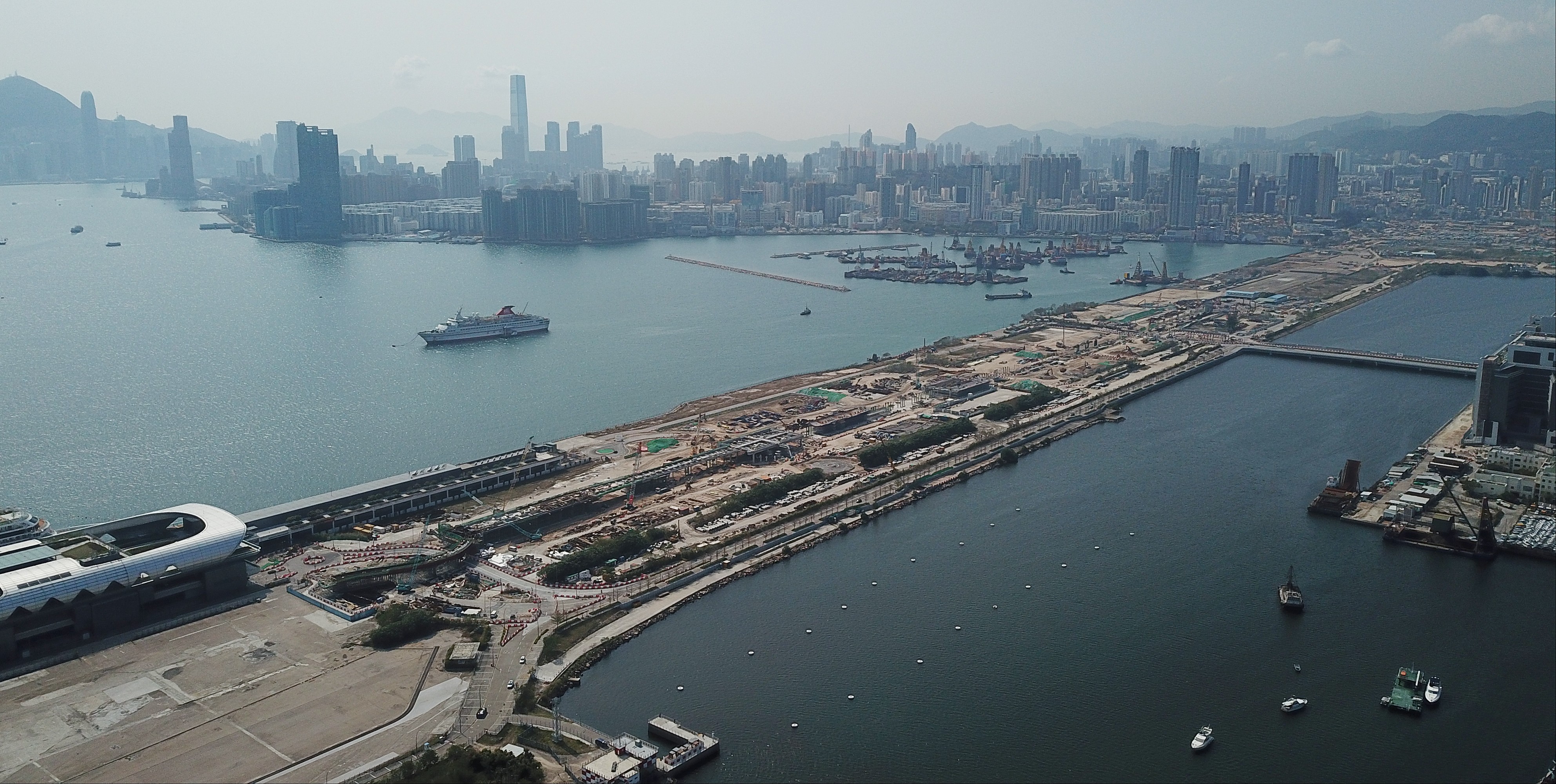 An aerial view of the various plots in Kai Tak, the site of Hong Kong’s former airport. Photo: Roy Issa