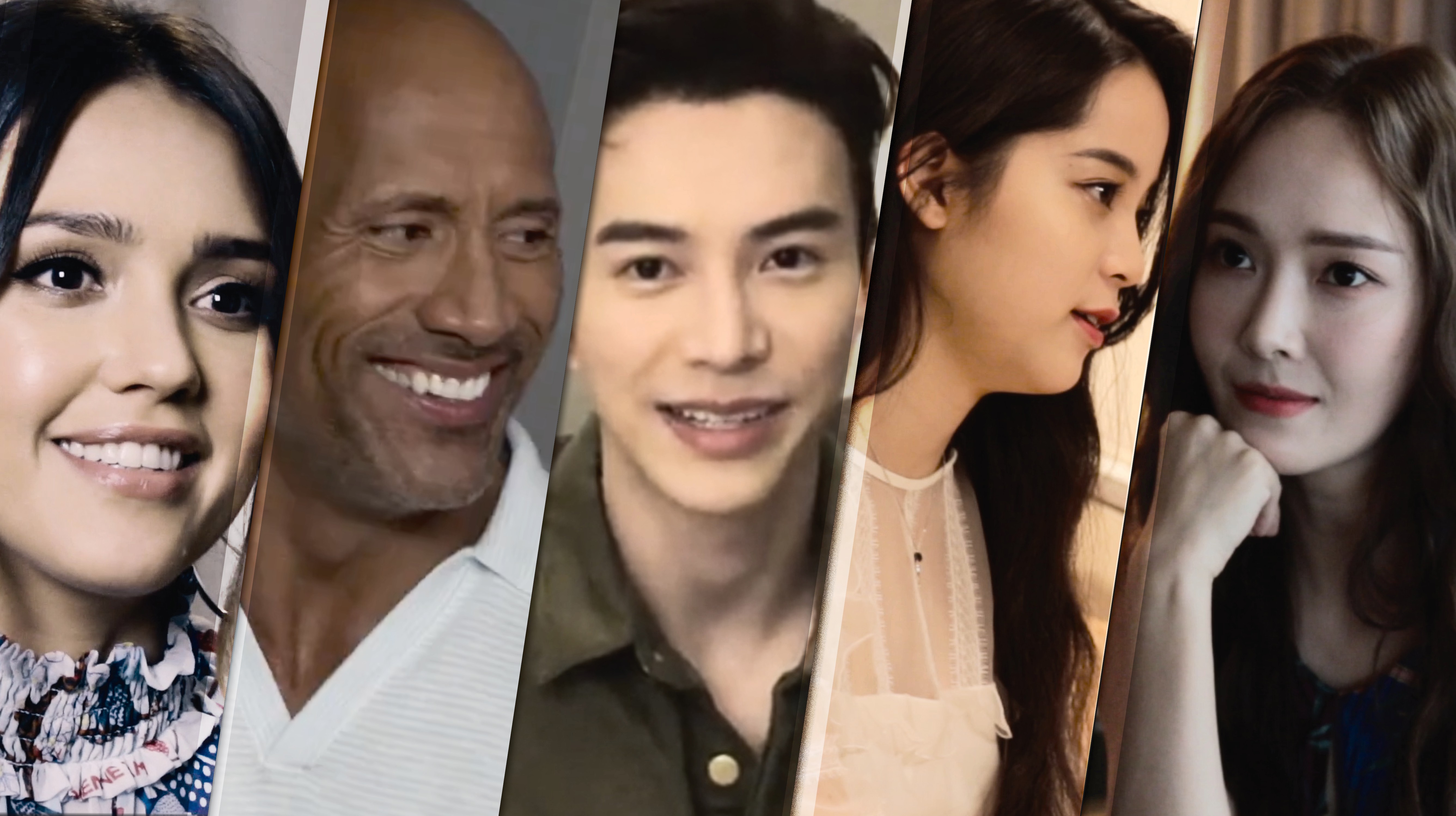 Some of the celebrities Style talked to this year: (from left) Jessica Alba, Dwayne ‘The Rock’ Johnson, Lawrence Wong, Ouyang Nana and Jessica Jung.