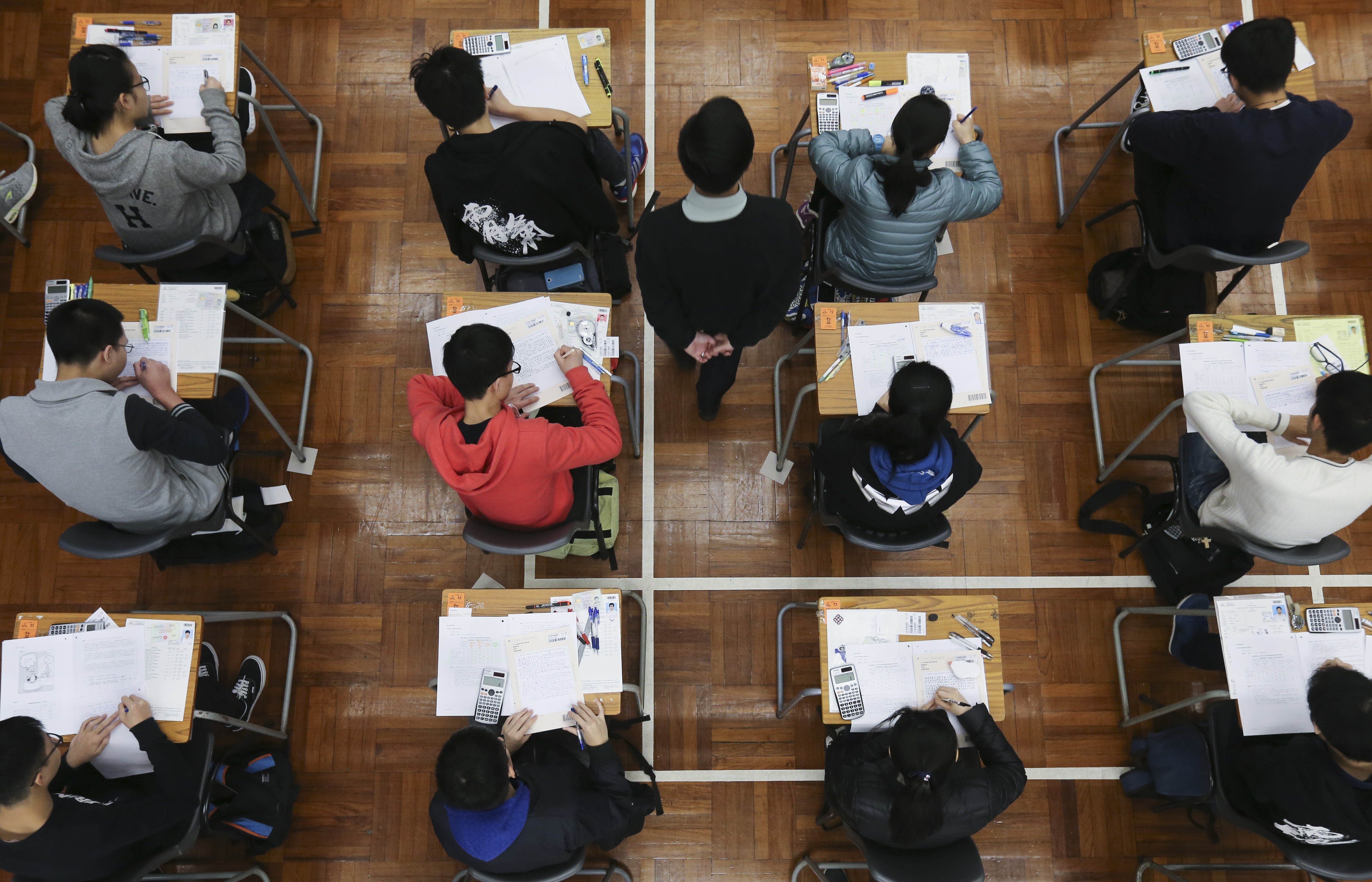 Students sit the Hong Kong Diploma of Secondary Education exam last year. Hong Kong’s education system places too much emphasis on tests and exams, and the constant testing is exacting a psychological toll on all concerned. Photo: Dickson Lee