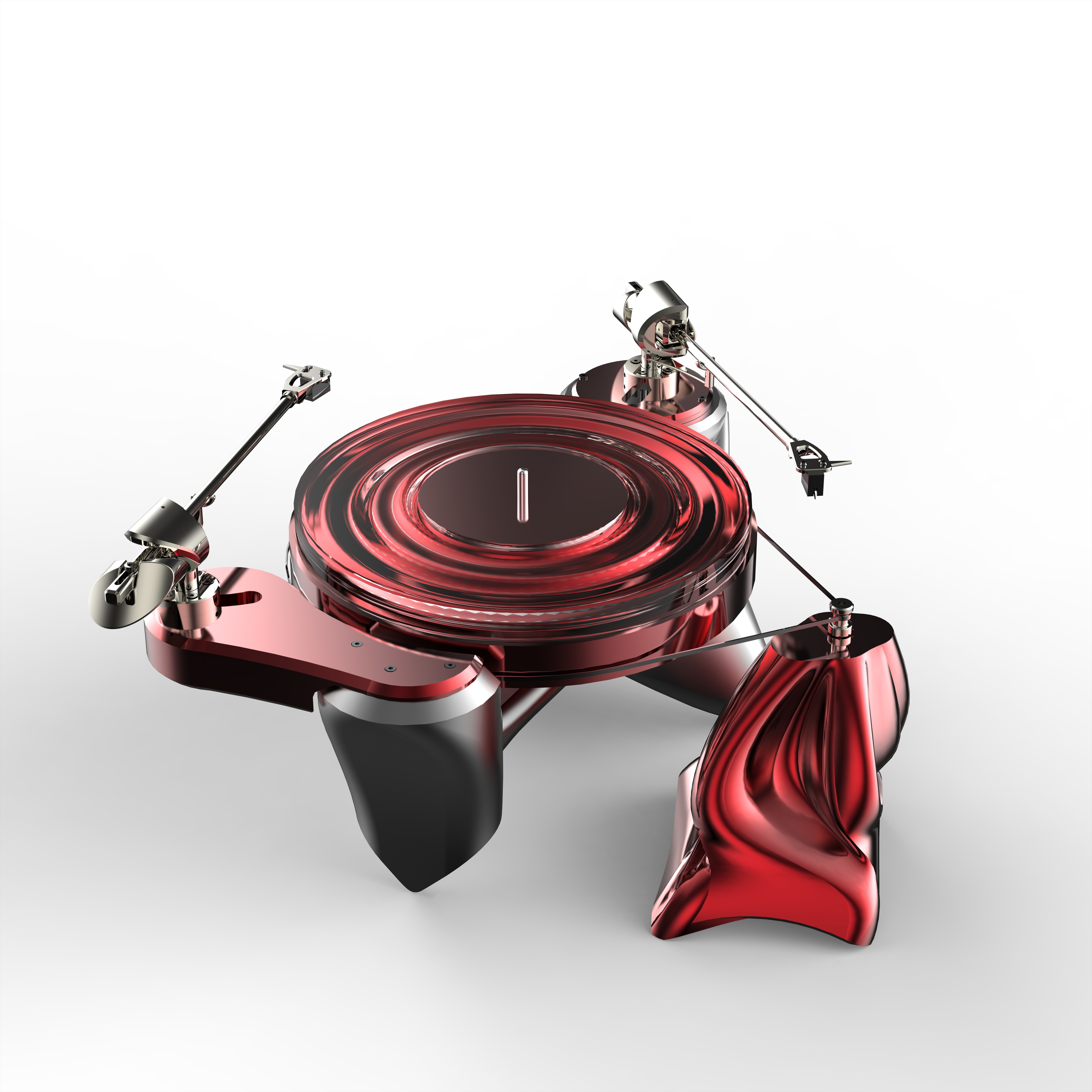 A futuristic turntable from Metaxas & Sins. It is part of the metaxas tatement that won this year's K-Design Award. Today's audiophiles are looking for not just quality but design and aesthetics.