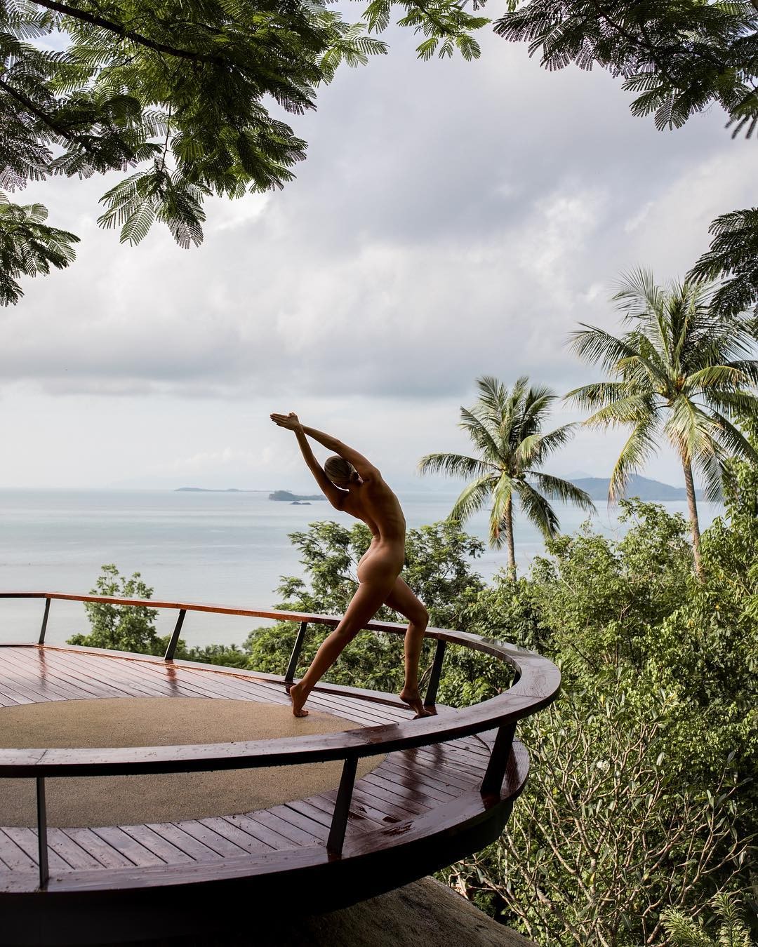 Instagram blogger Nude Yoga Girl poses for one of her images while at the L2 Residence villa on the island of Koh Samui in Thailand. Photo: Instagram @nude_yogagirl