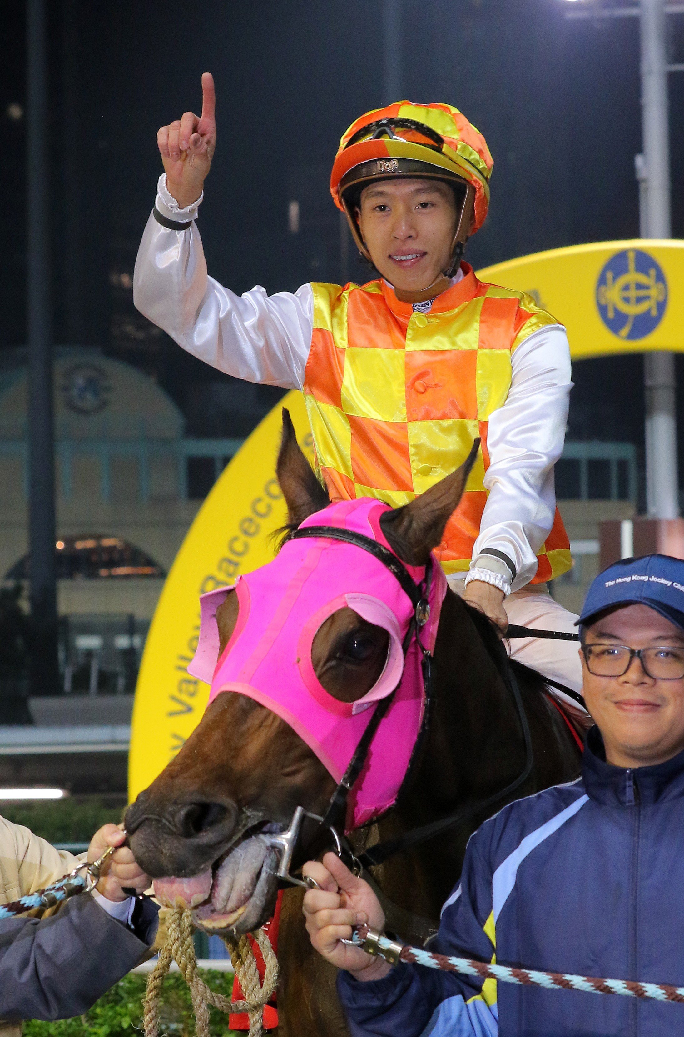 Vincent Ho celebrates a winner at Happy Valley. Photo: Kenneth Chan