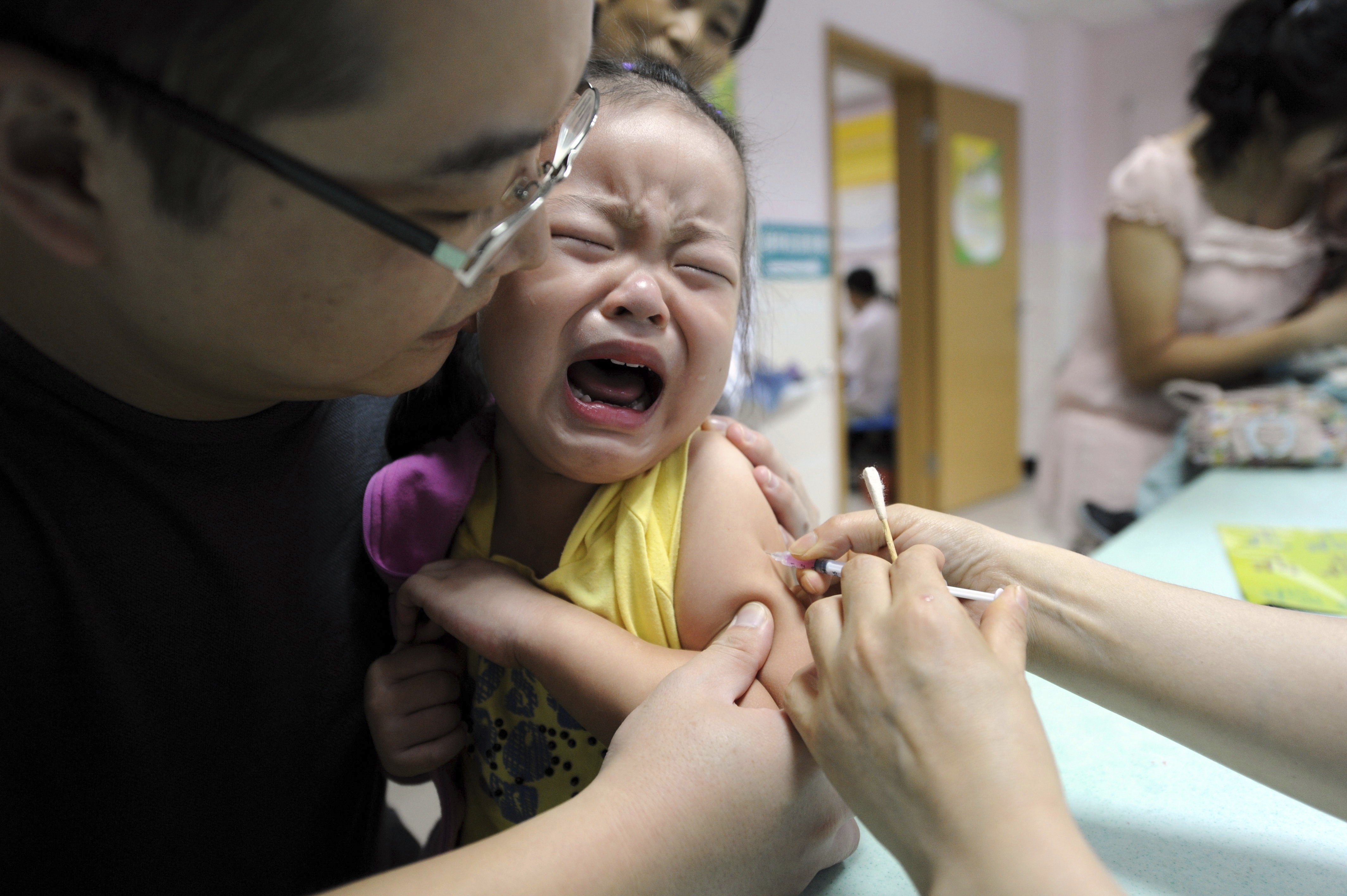 Mainland China’s human vaccine market amounted to 21.6 billion yuan in 2017, or 11.5 per cent of the global total. Photo: AP