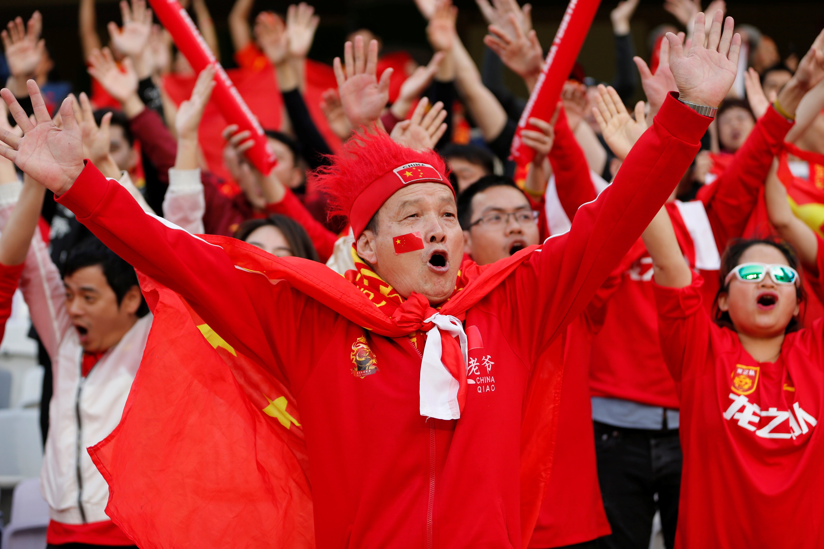 China fans at the Asian Cup. Photo: Reuters