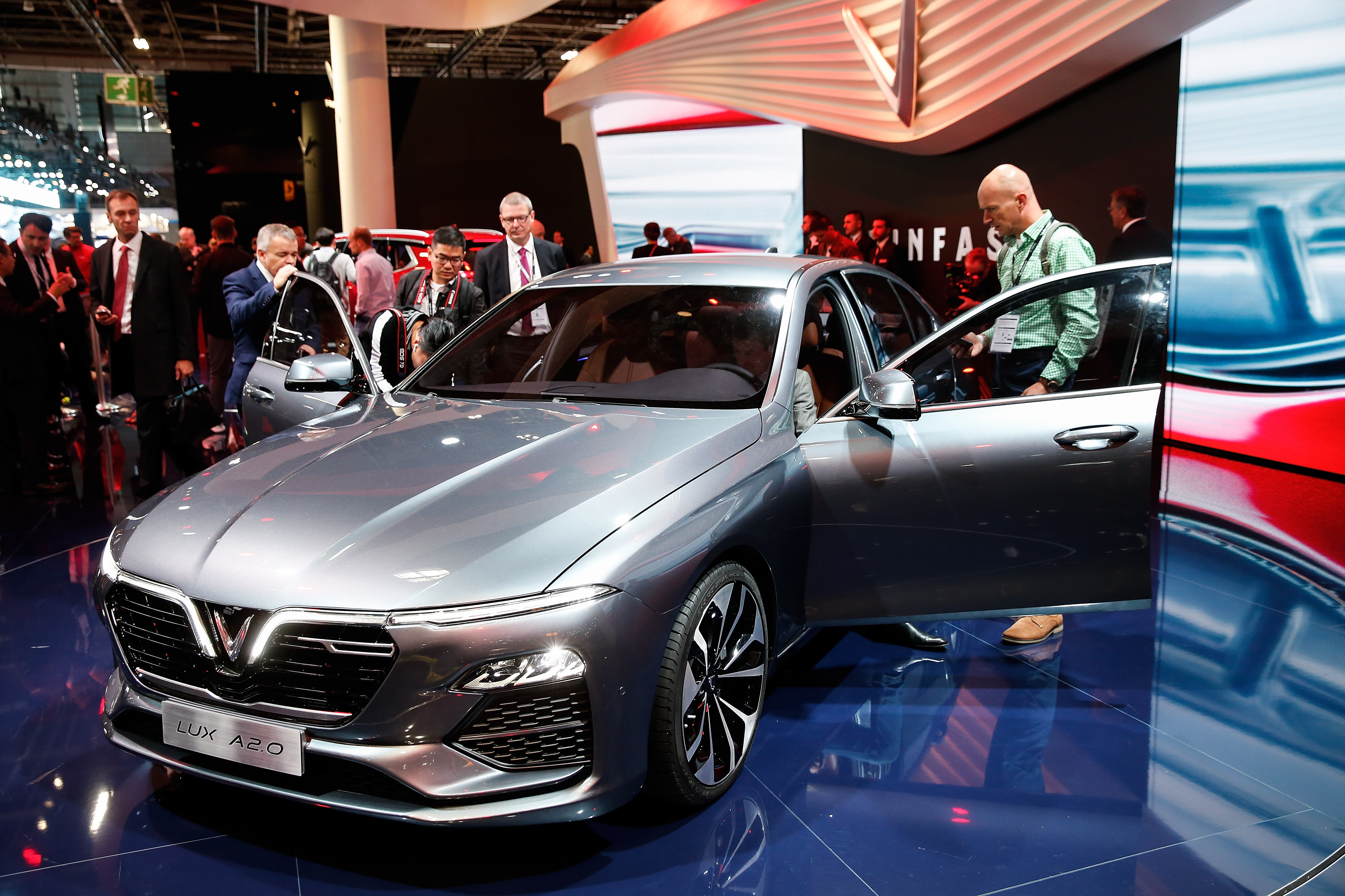 VinFast’s prototype saloon at the Paris Motor Show. Photo: Getty Images