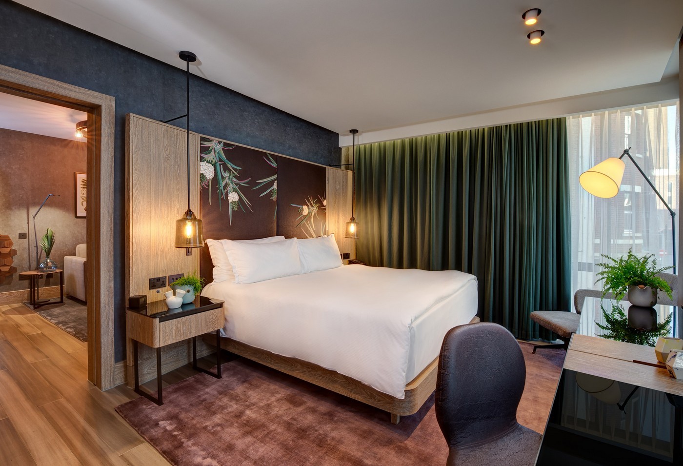 The vegan suite at London’s five-star Hilton London Bankside hotel – created without the use of any animal products – features plant-based toiletries, cotton carpets and fabrics, pillows made from millet hulls and bamboo fibres and fruit leather made from pineapple leaves. Photos: Luxurylaunches